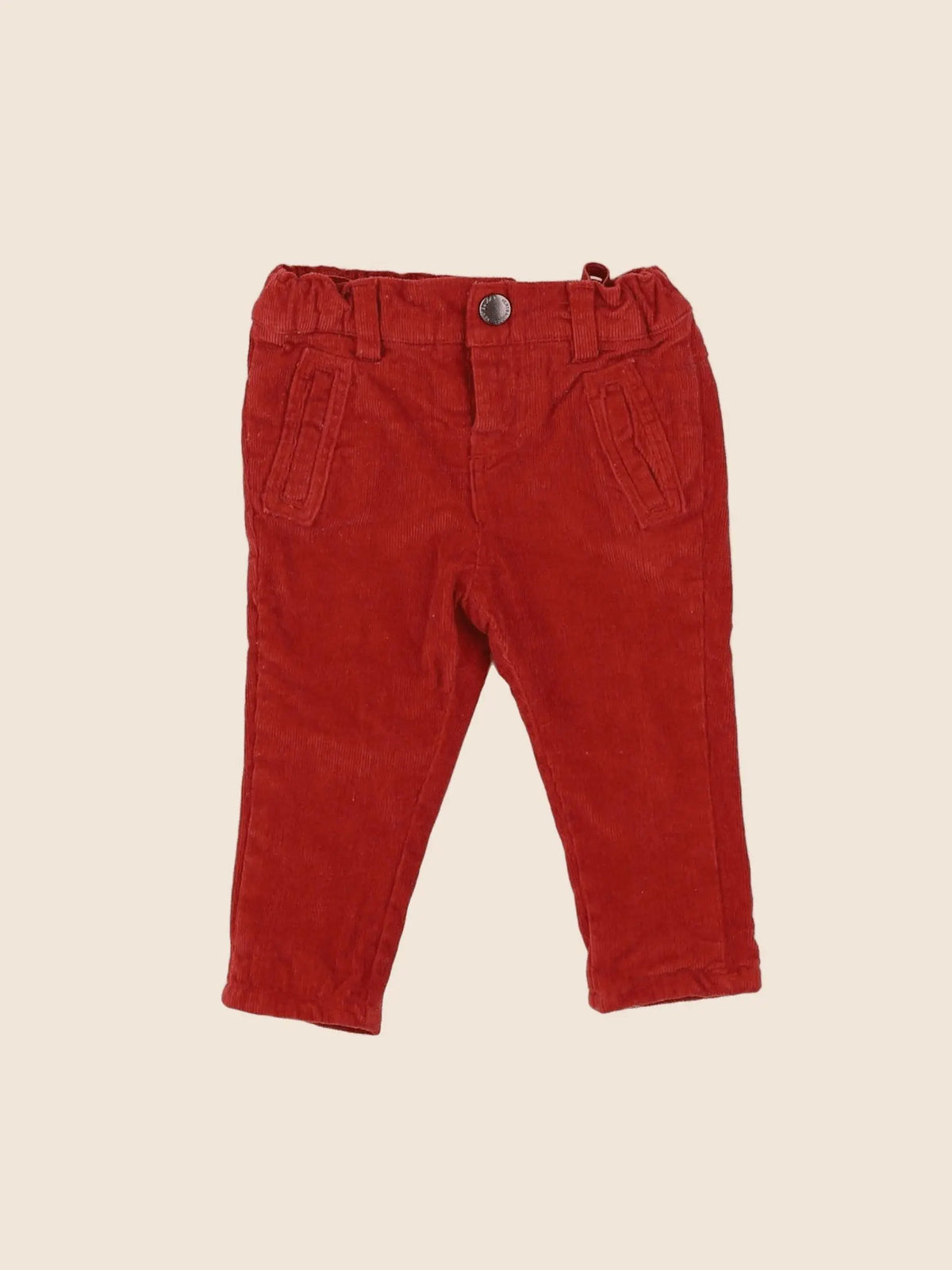 Vertbaudet - pantalon rouge - 3 mois