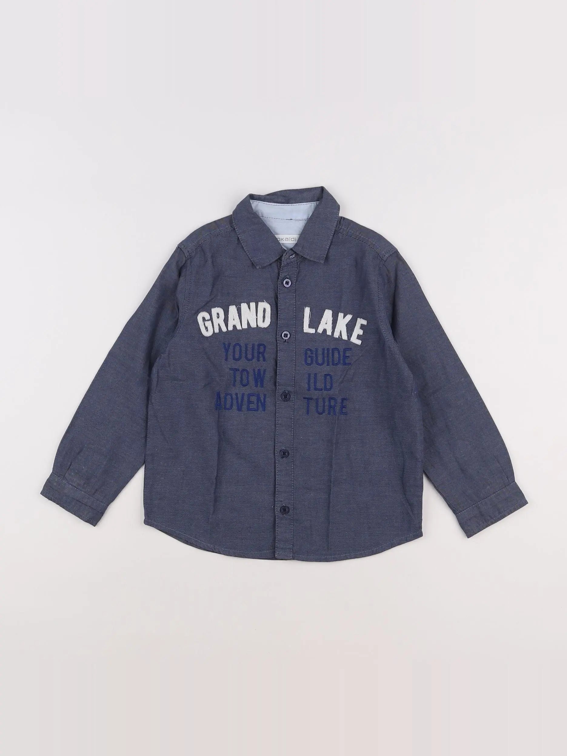 Okaidi - chemise bleu - 4 ans