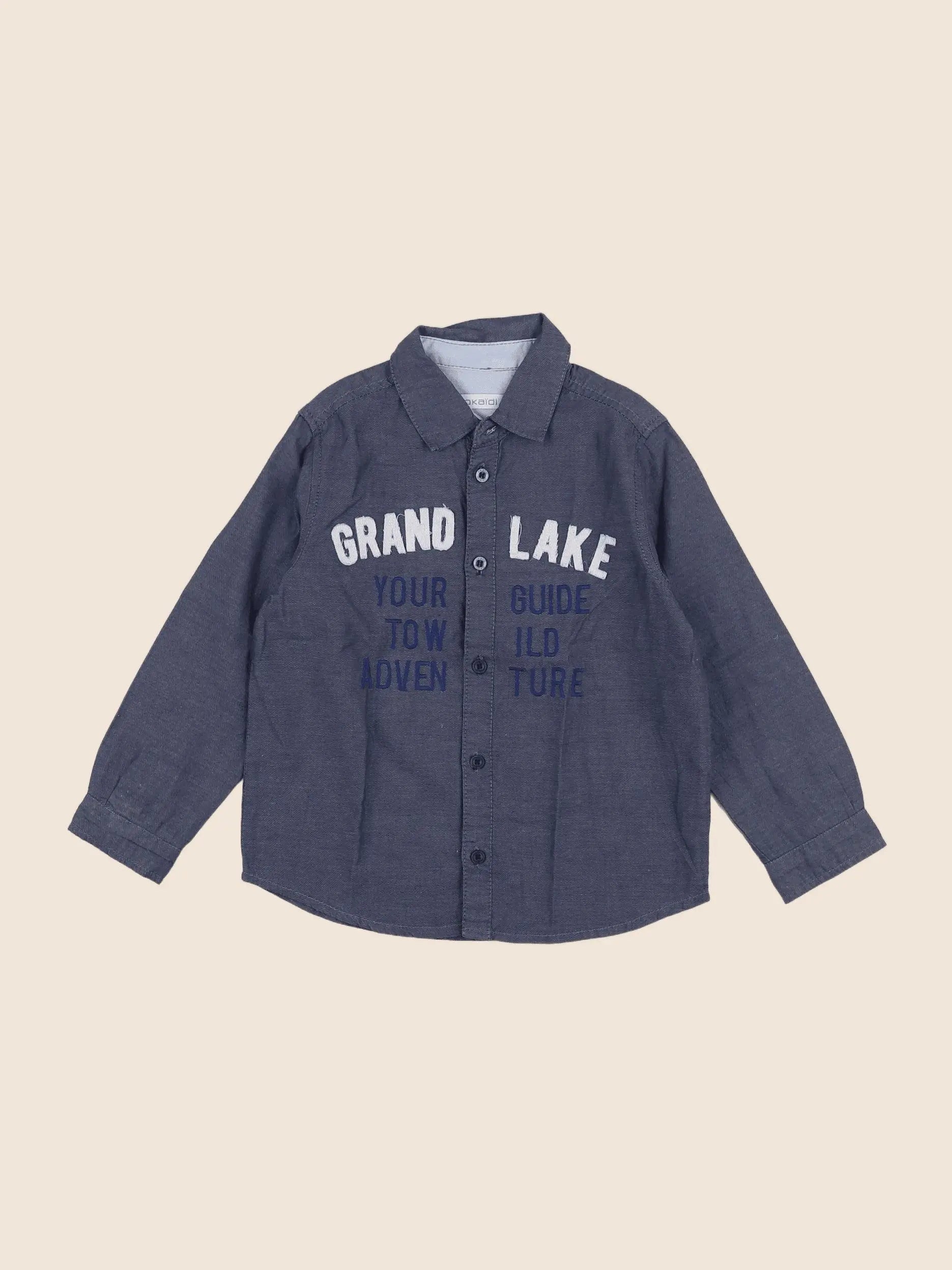 Okaidi - chemise bleu - 4 ans