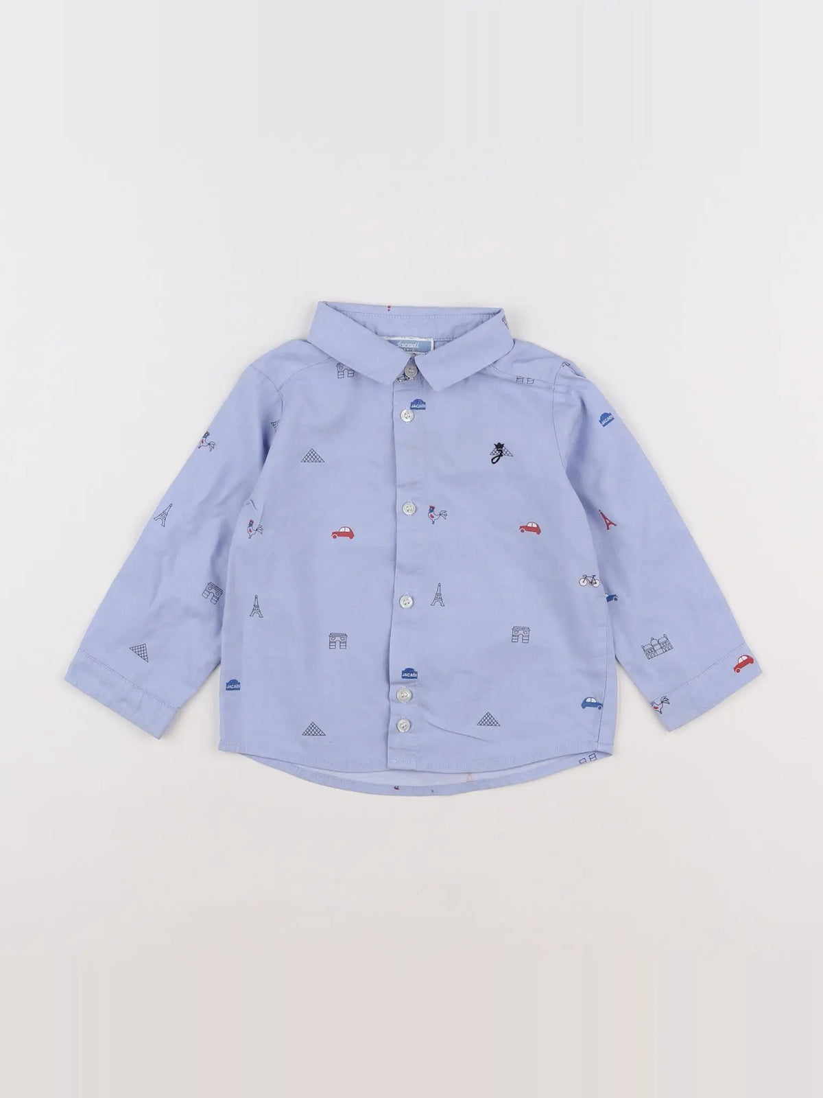 Jacadi - chemise bleu - 12 mois