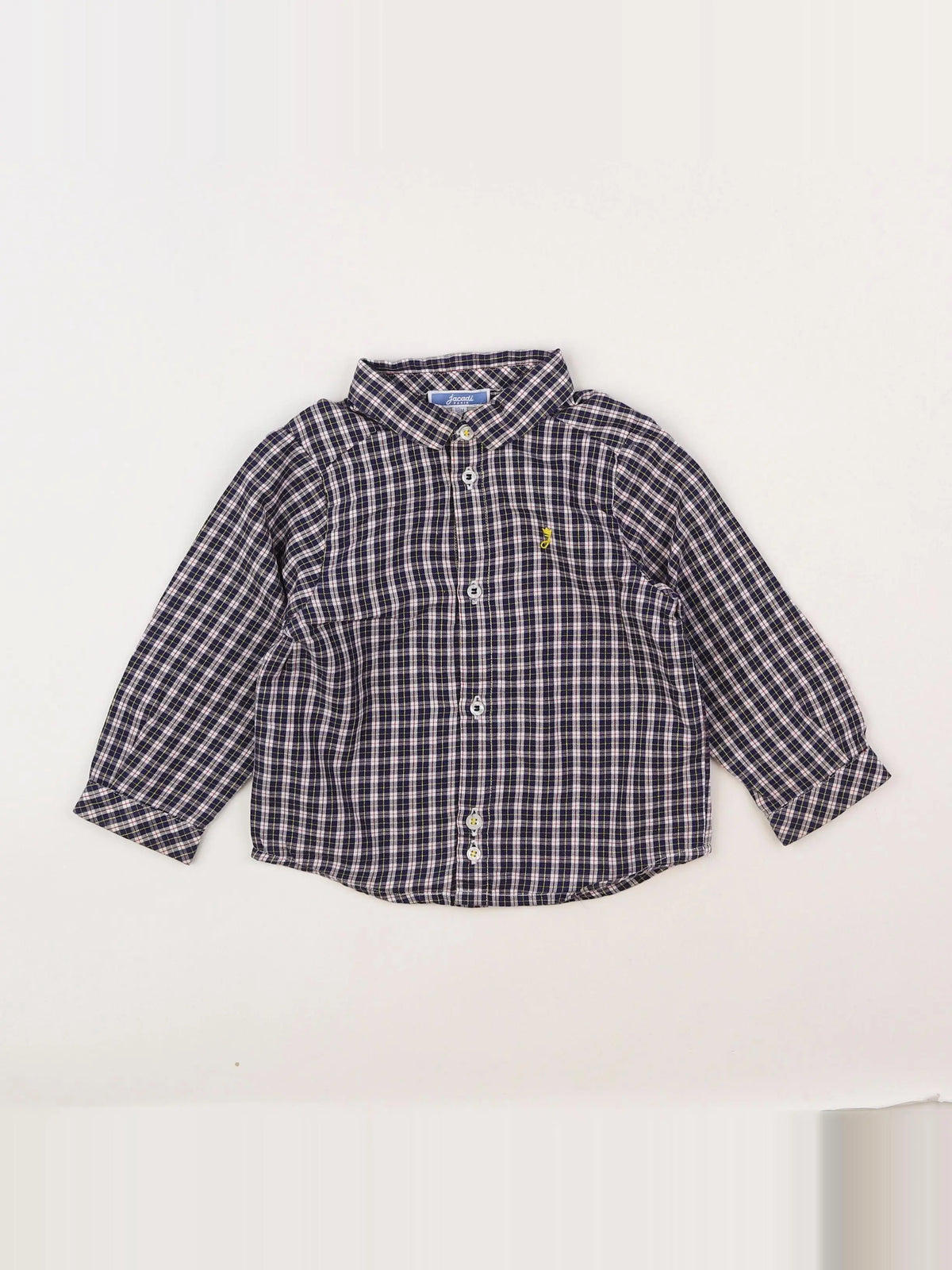 Jacadi - chemise blanc, bleu - 18 mois