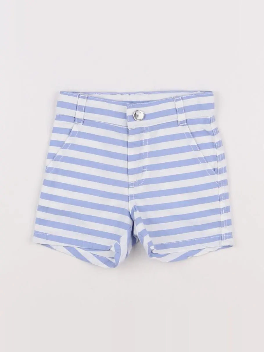Jacadi - short blanc, bleu - 6 mois