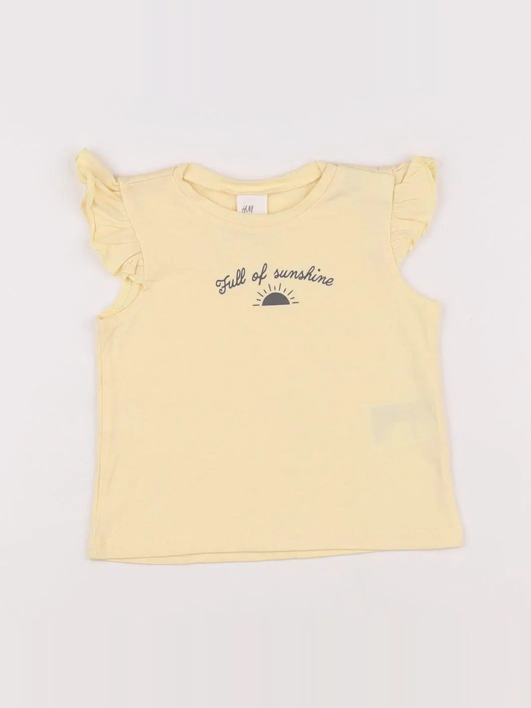 H&M - débardeur jaune - 3/6 mois