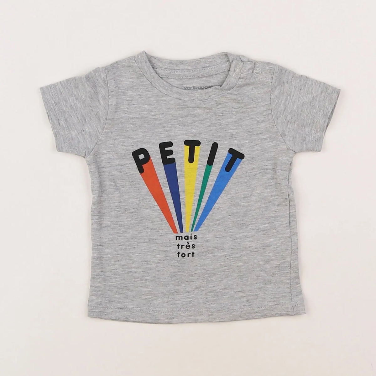 Vertbaudet - tee-shirt gris - 3 mois