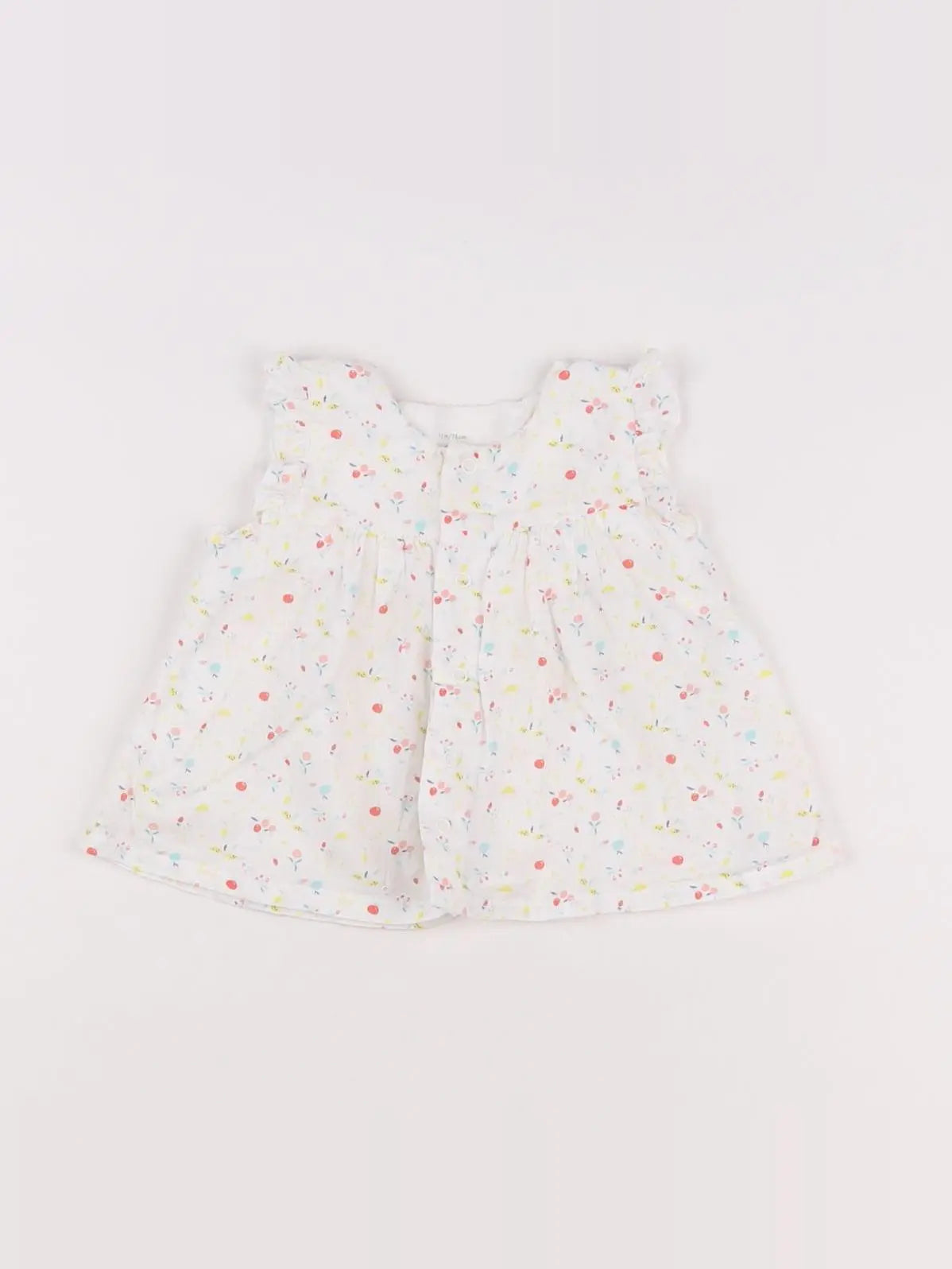 Petit Bateau - blouse blanc - 12 mois