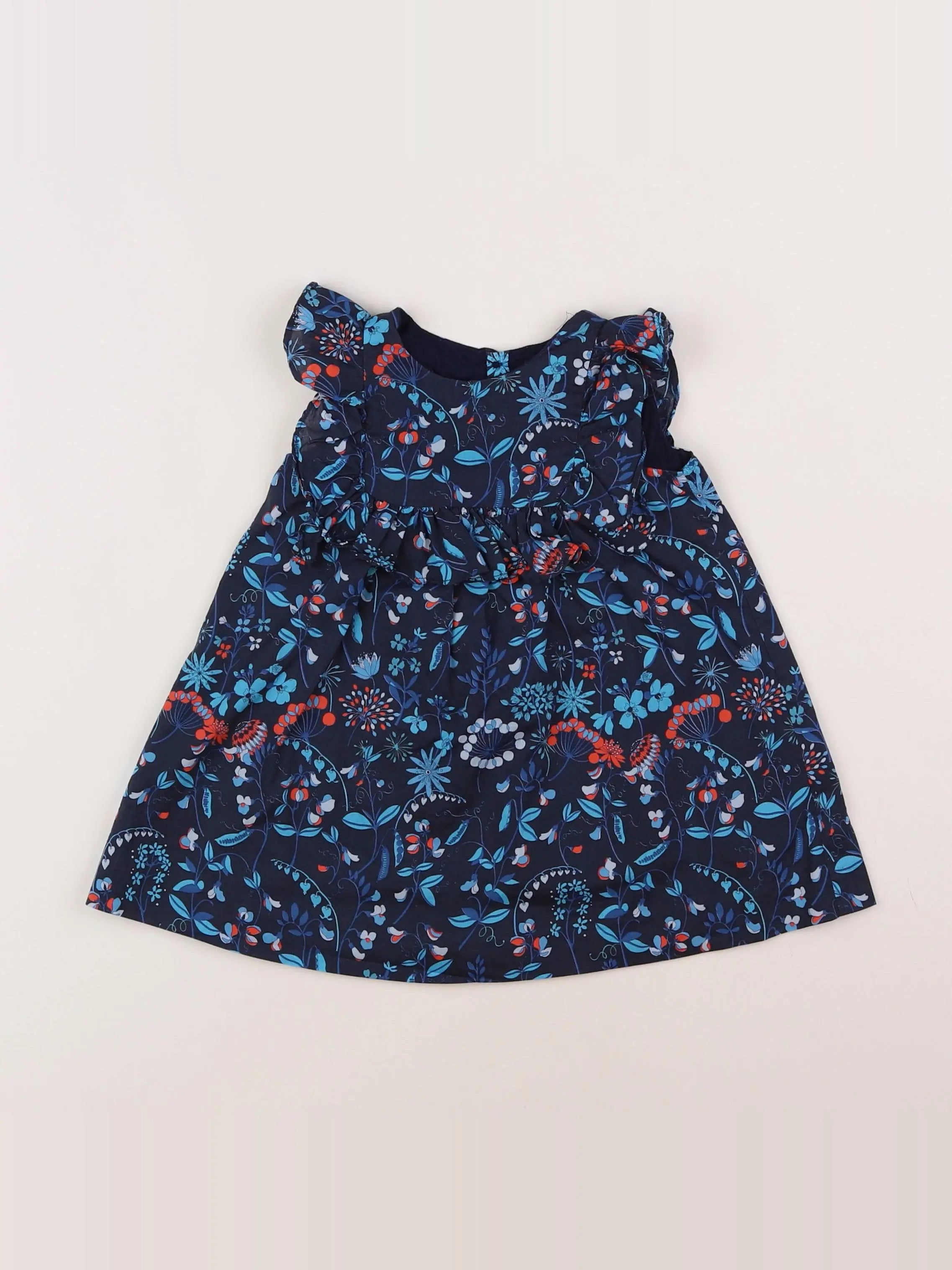 Jacadi - robe bleu - 12 mois