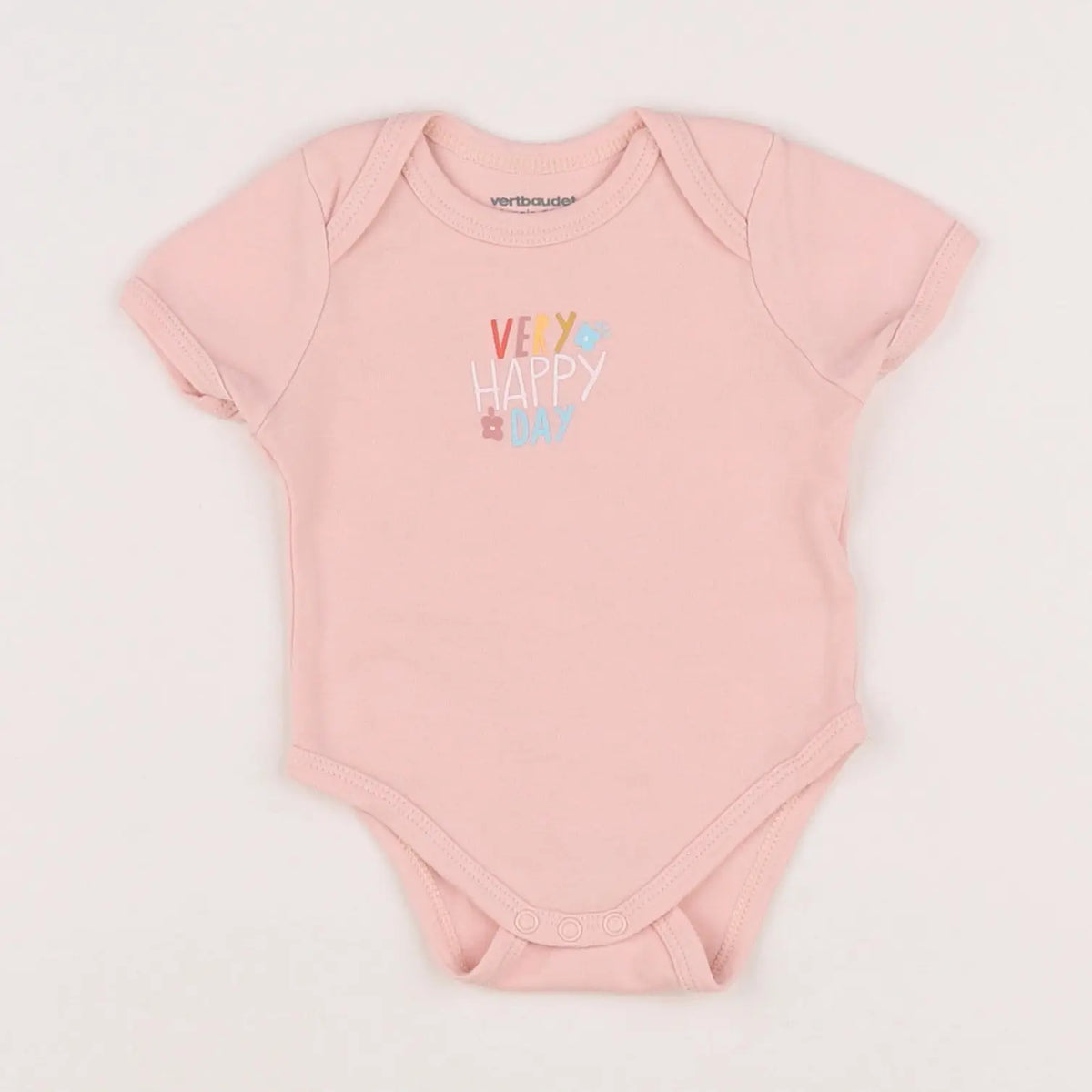 Vertbaudet - body rose - 3 mois