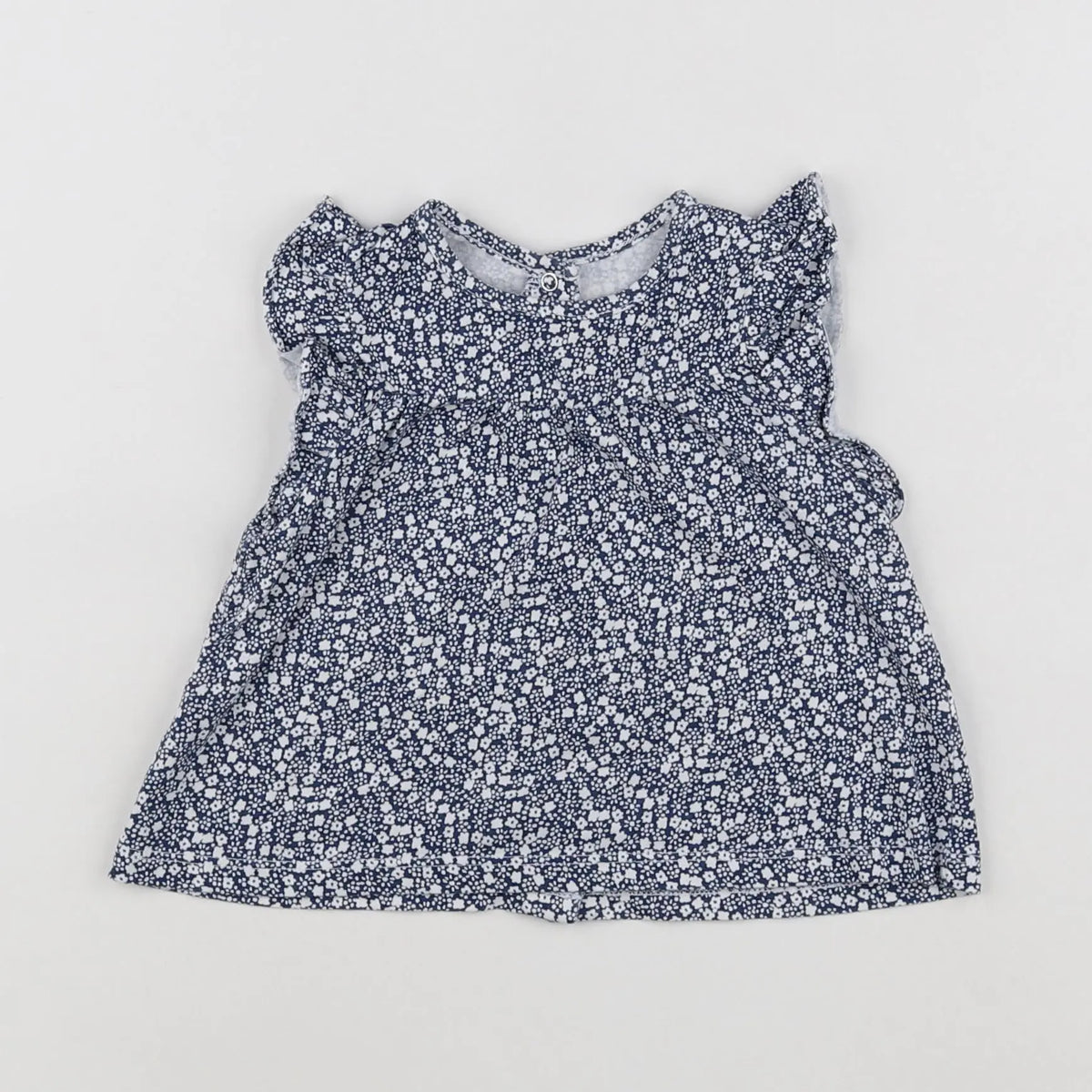 Vertbaudet - tee-shirt bleu - 12 mois