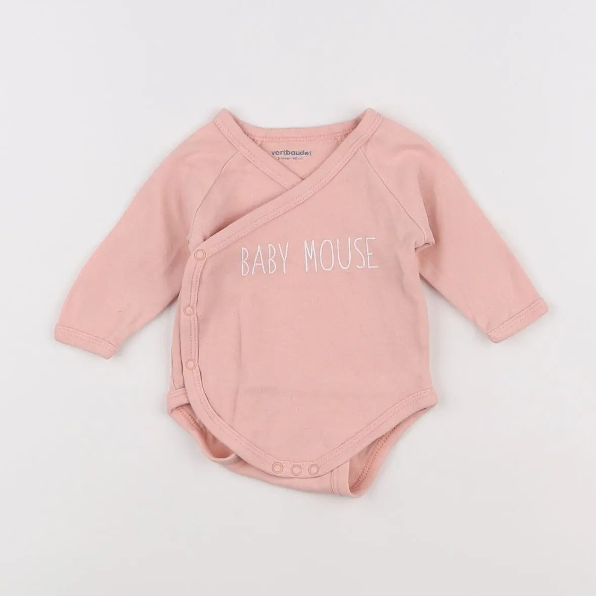 Vertbaudet - body rose - 3 mois