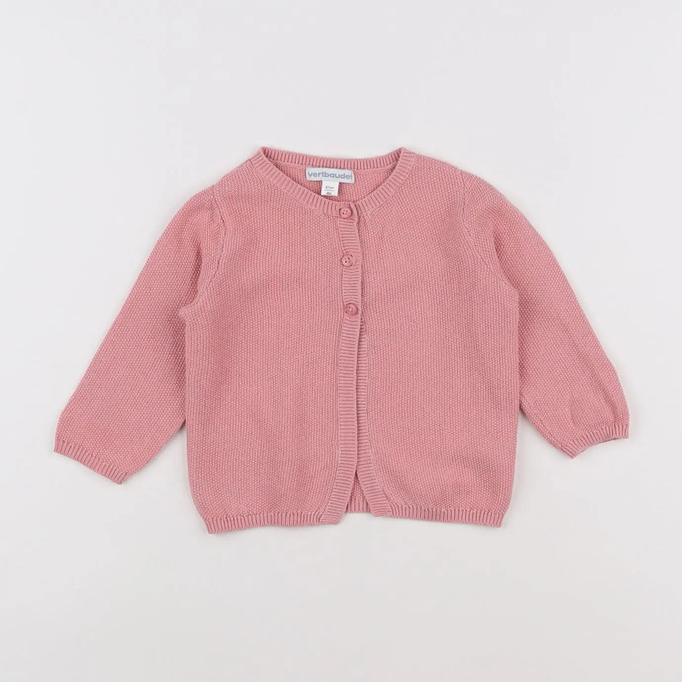 Vertbaudet - gilet rose - 6 mois