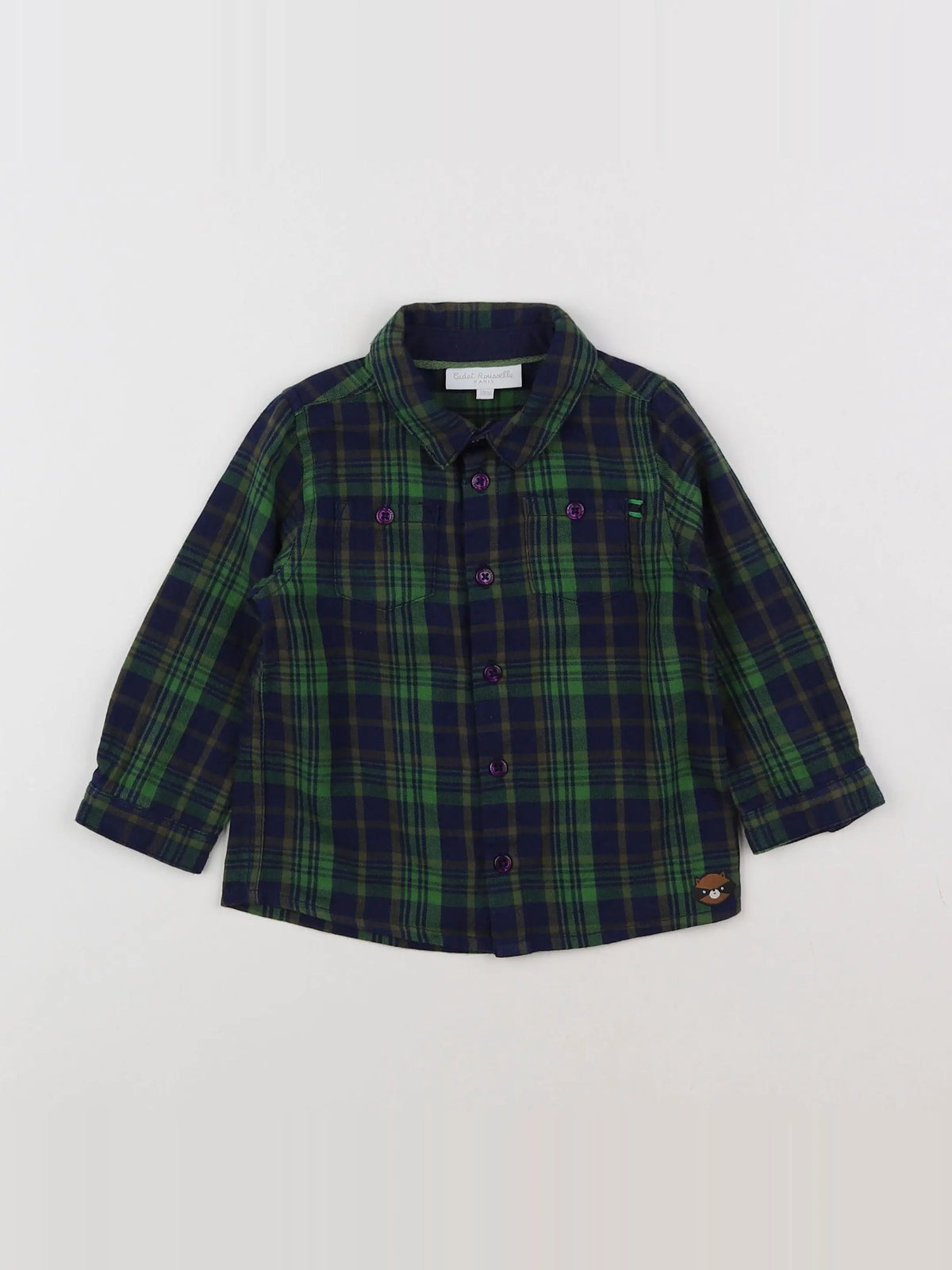 Cadet Rousselle - chemise bleu, vert - 18 mois
