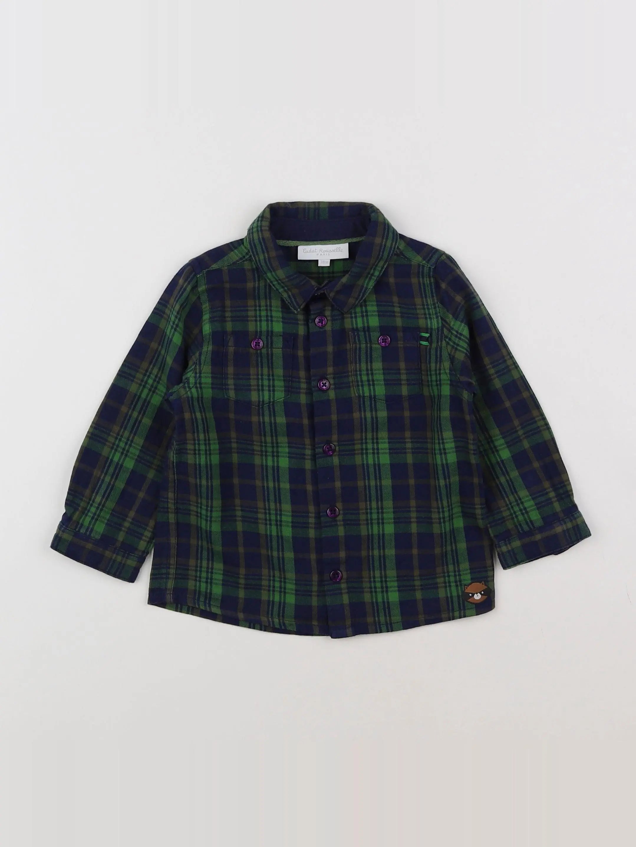 Cadet Rousselle - chemise bleu, vert - 18 mois