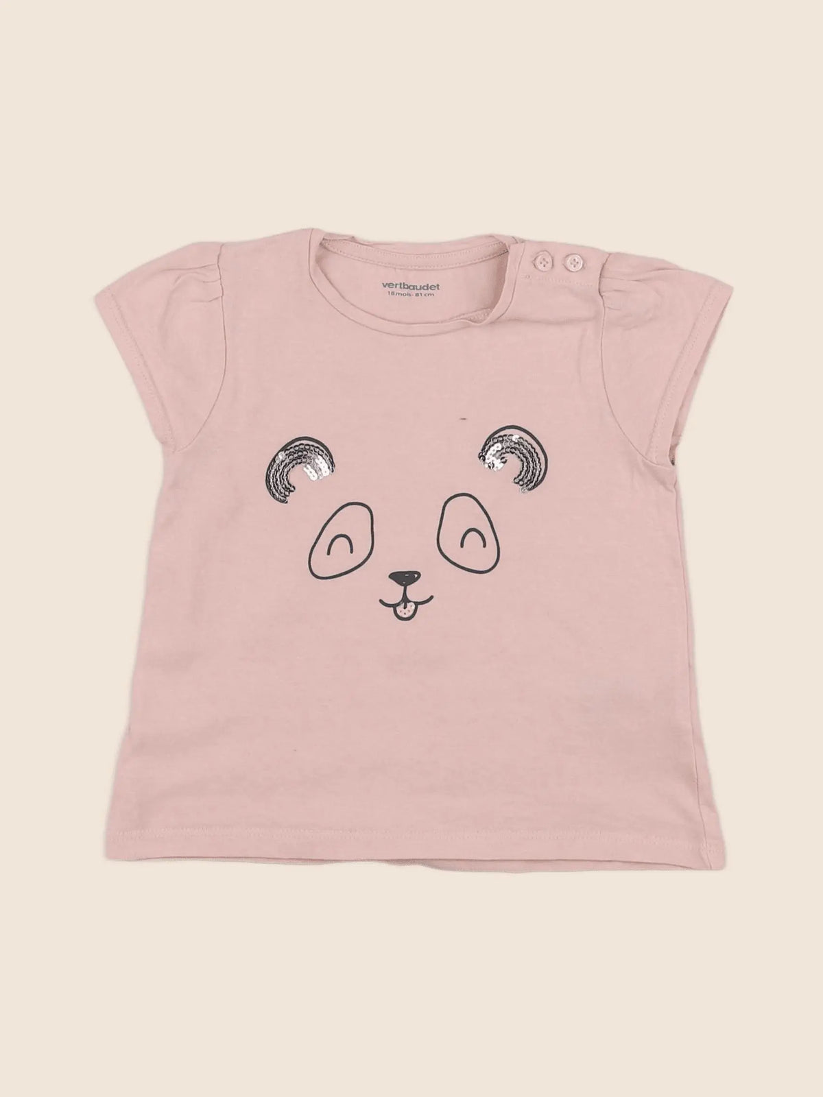 Vertbaudet - tee-shirt rose - 18 mois