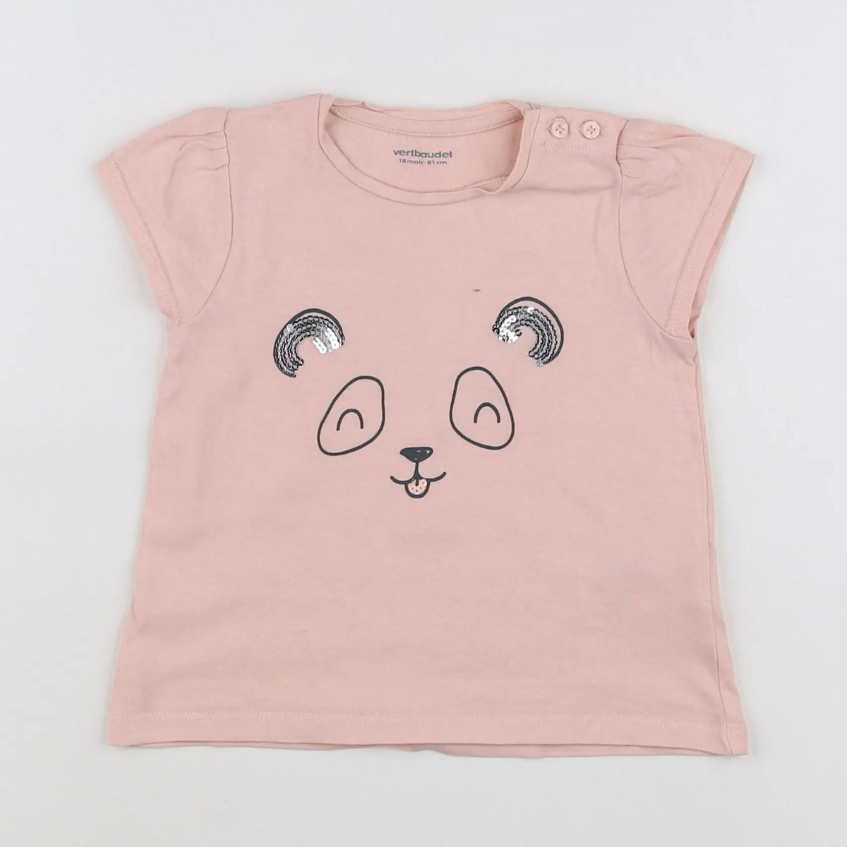 Vertbaudet - tee-shirt rose - 18 mois
