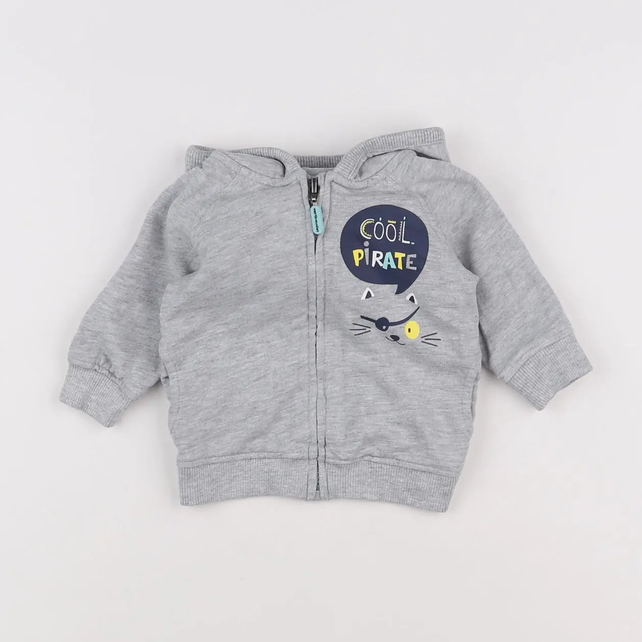 Vertbaudet - sweat gris - 3 mois