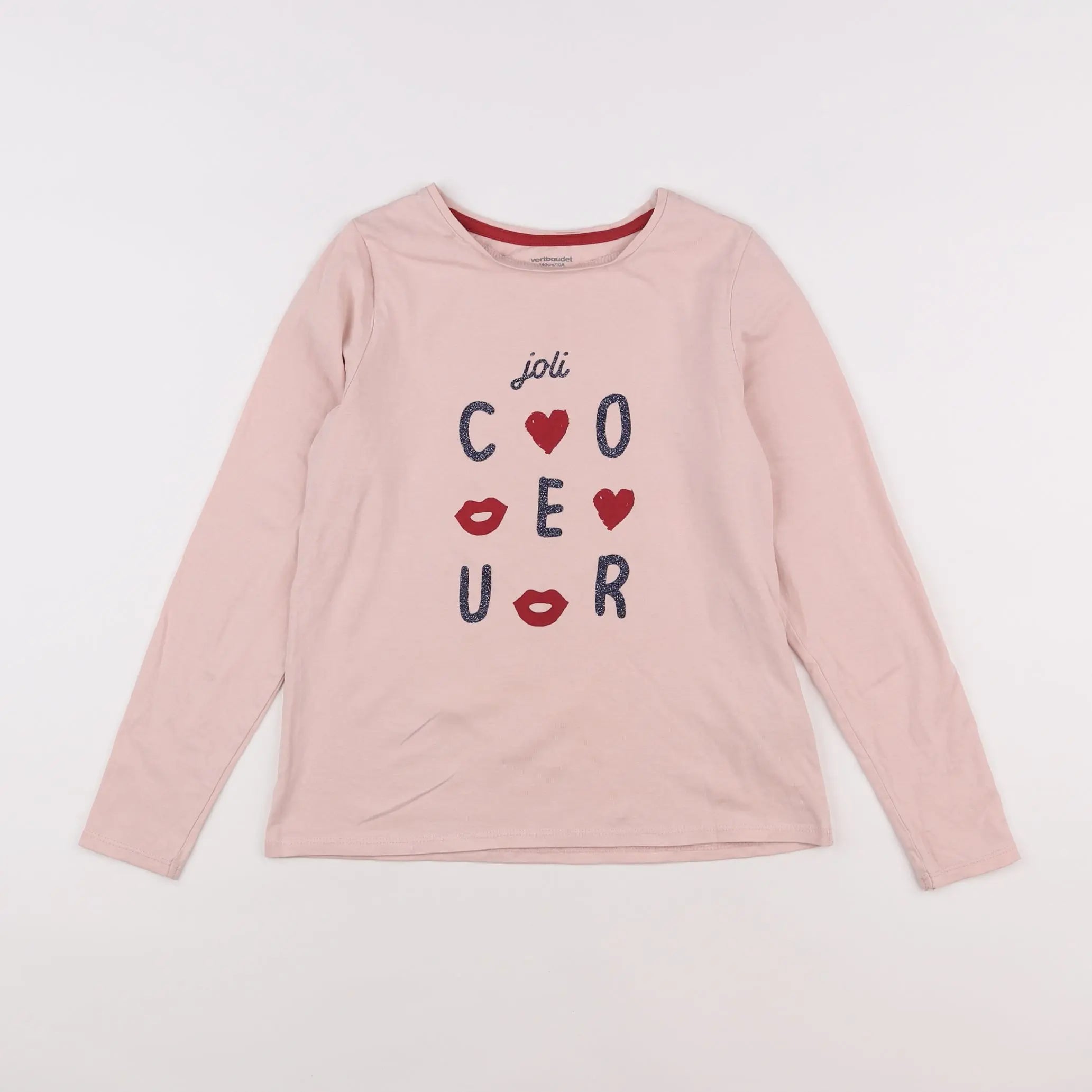 Vertbaudet - tee-shirt rose - 10 ans