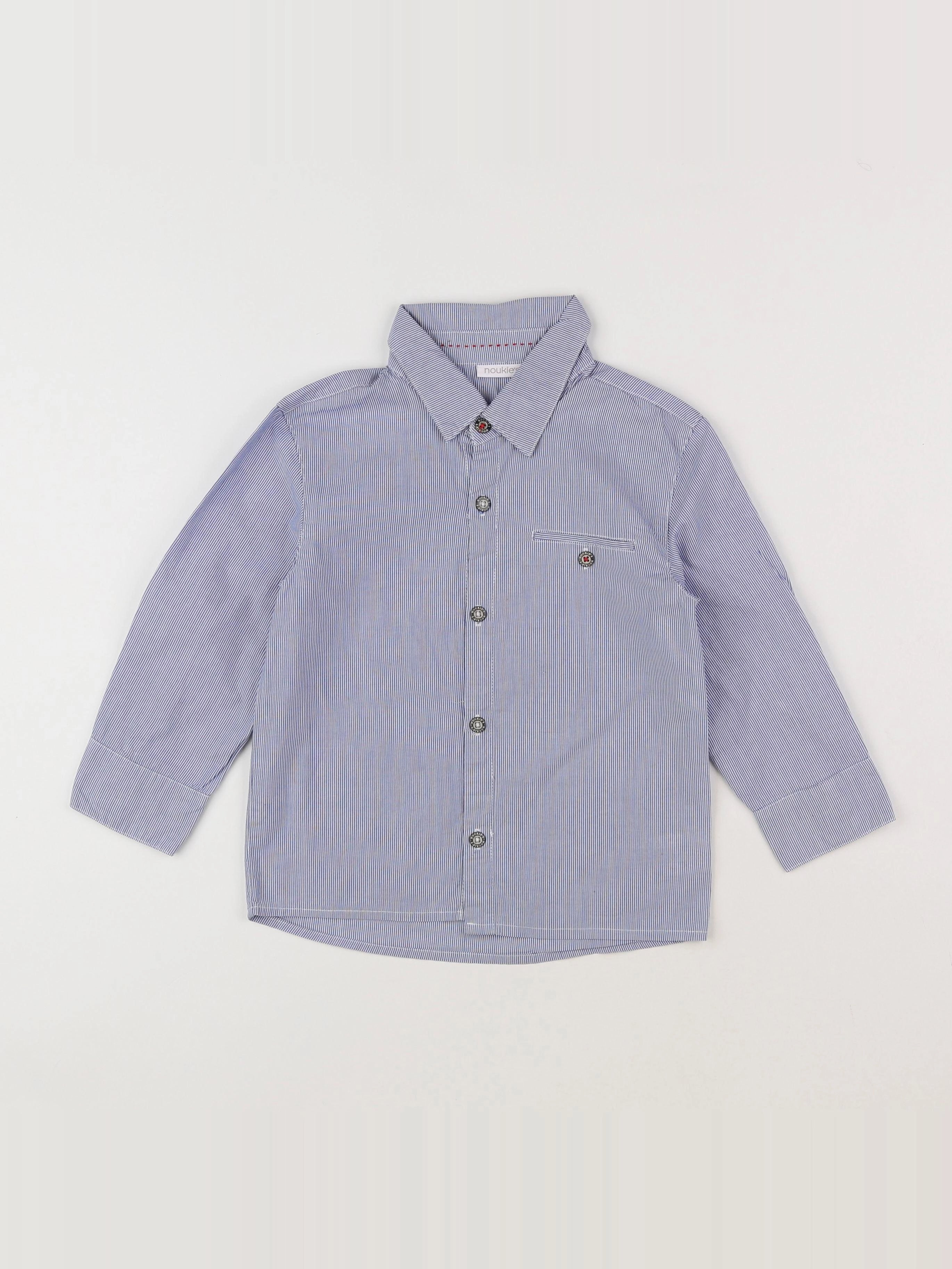 Noukie's - chemise bleu, blanc - 4 ans