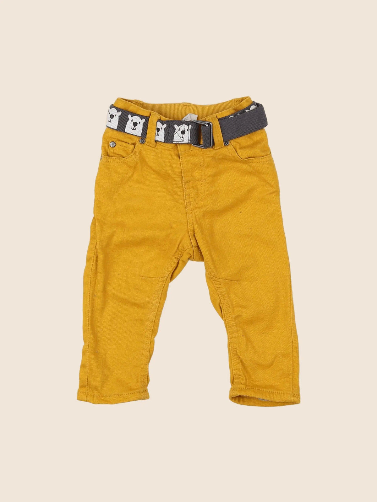 H&M - jean jaune - 3/6 mois