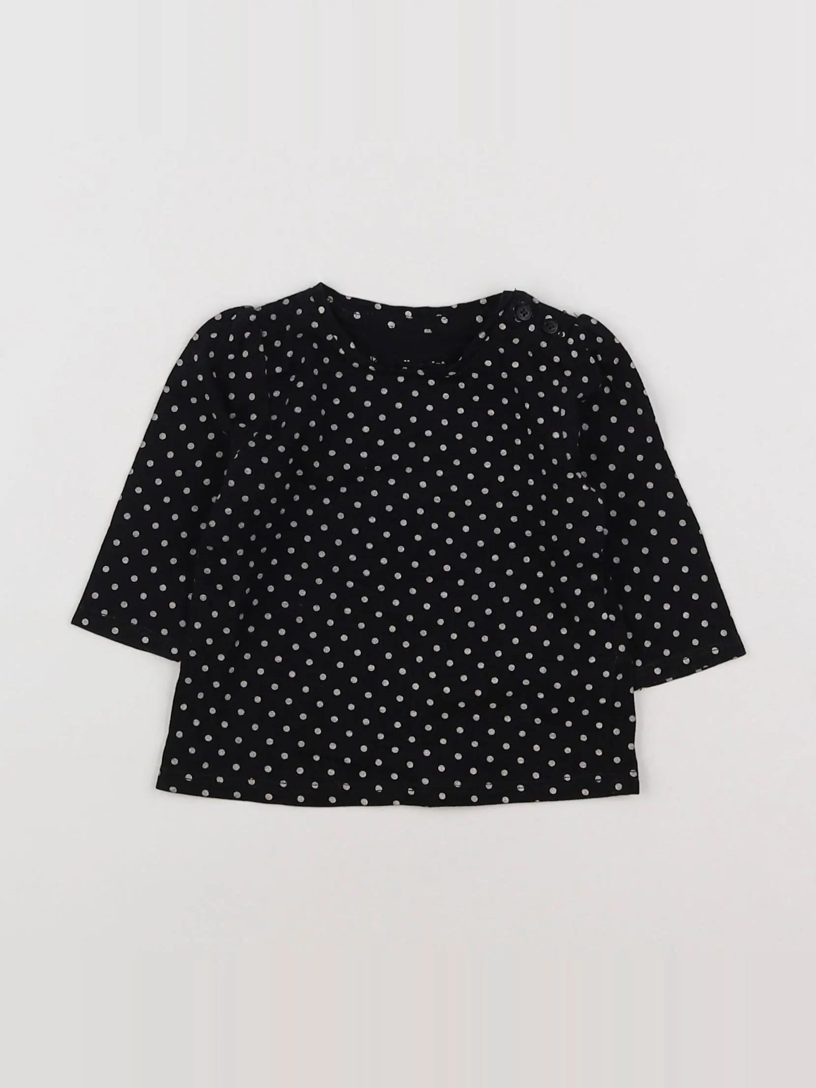 Vertbaudet - tee-shirt noir - 3 mois