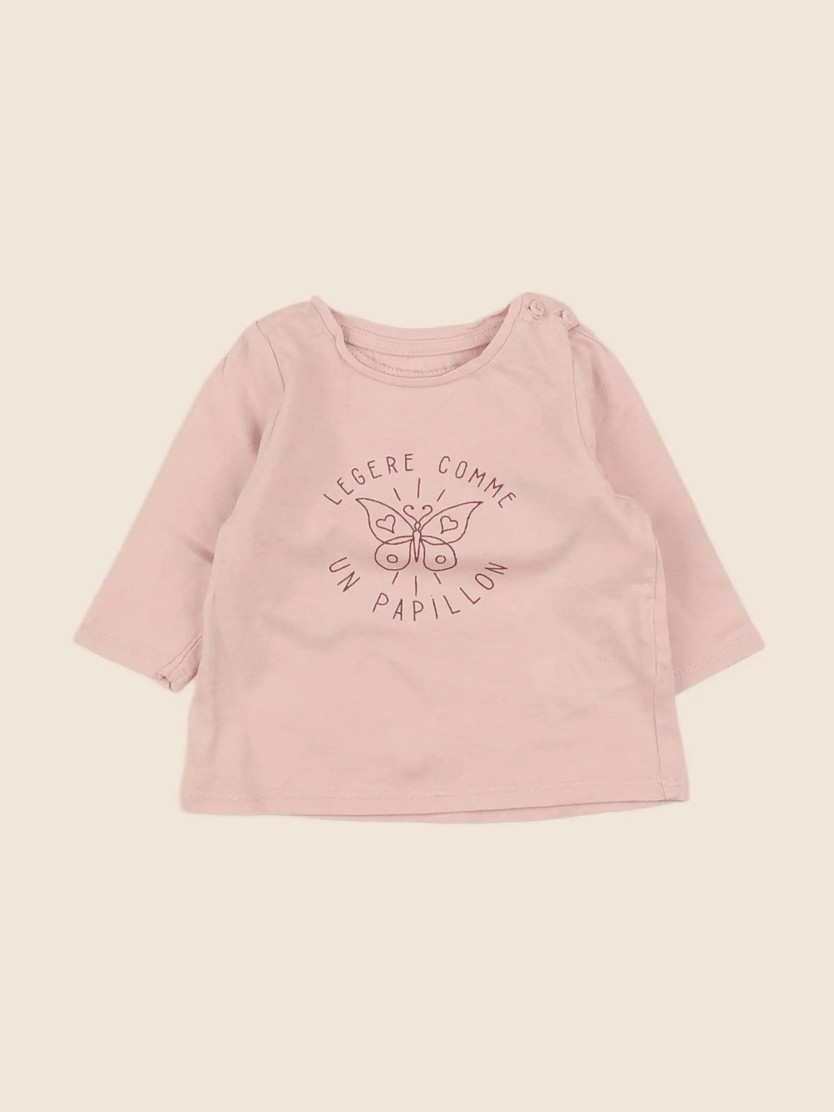 Vertbaudet - tee-shirt rose - 3 mois