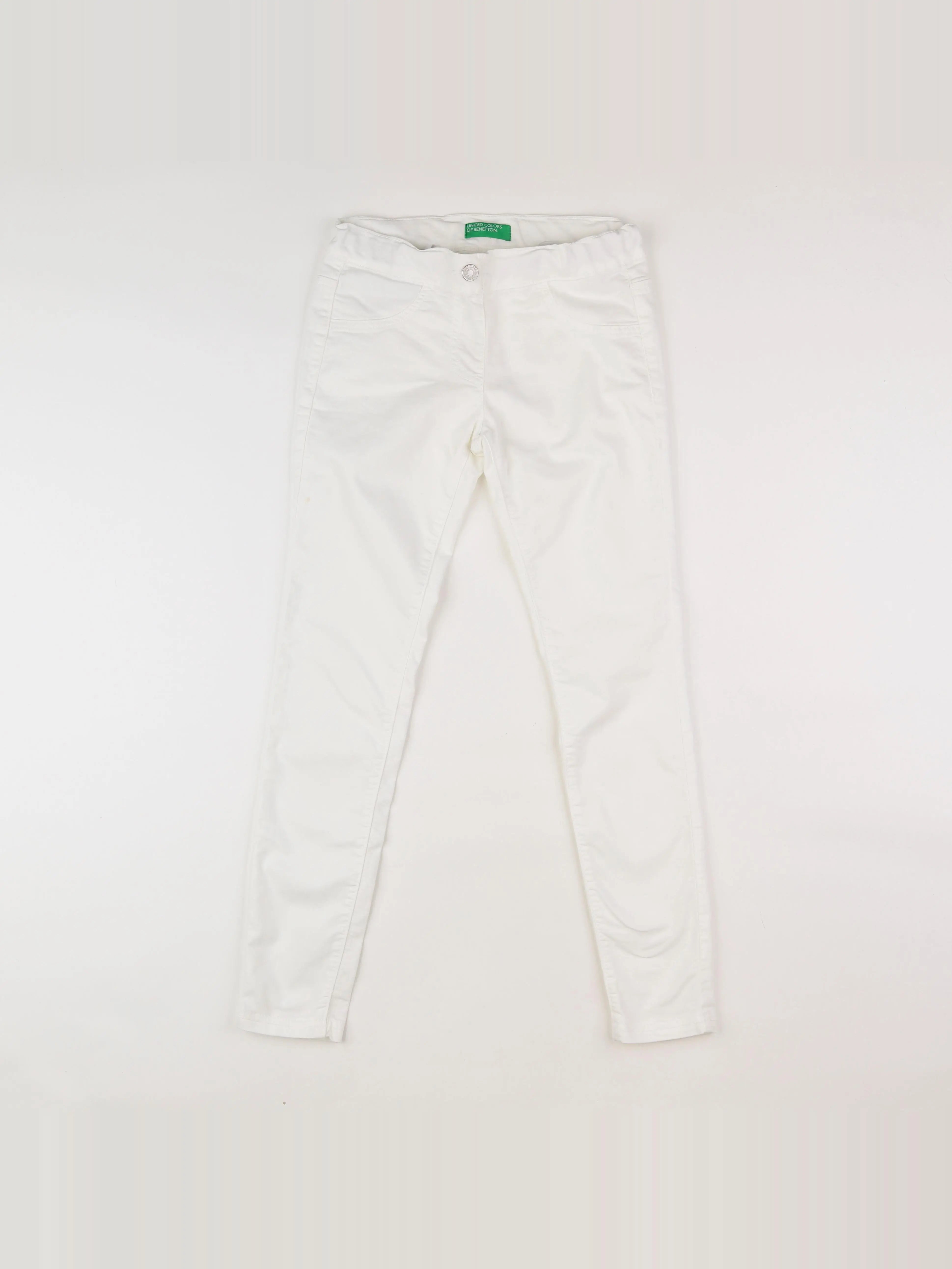 Benetton - jean blanc - 10/11 ans