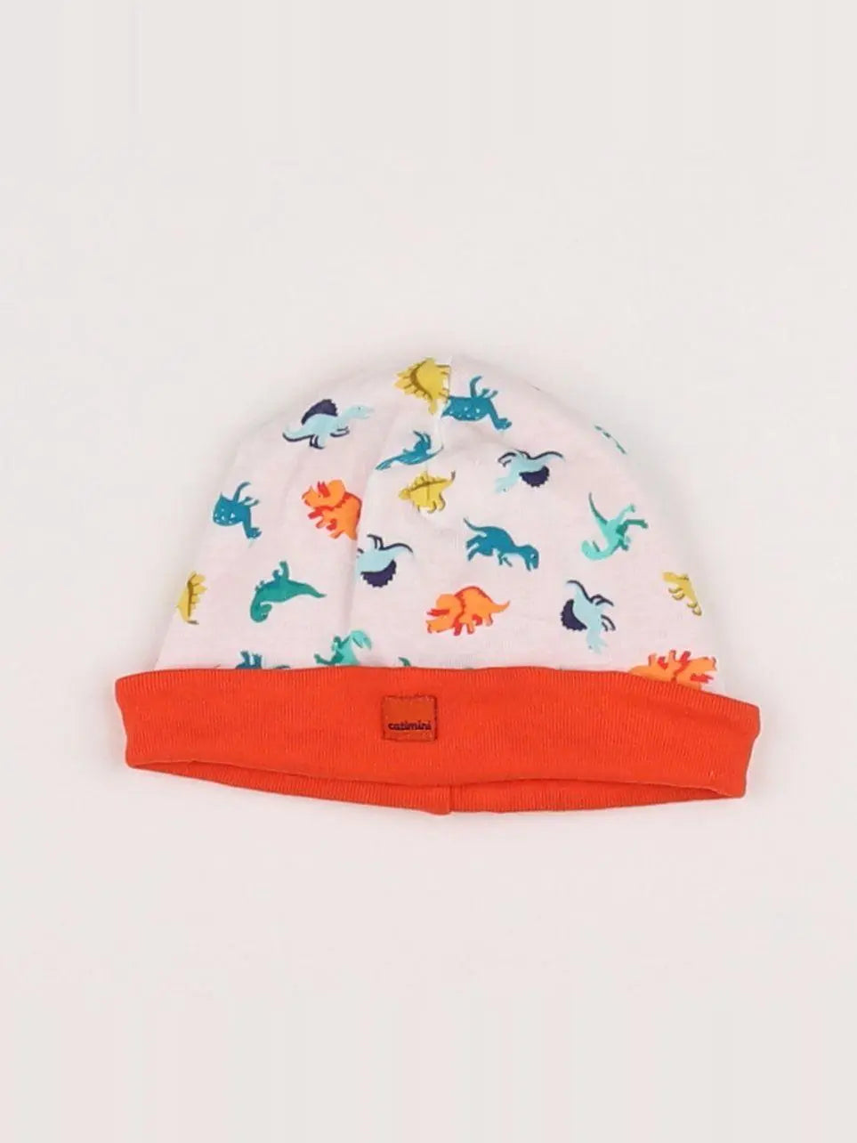 Catimini - bonnet blanc, orange - 12 mois