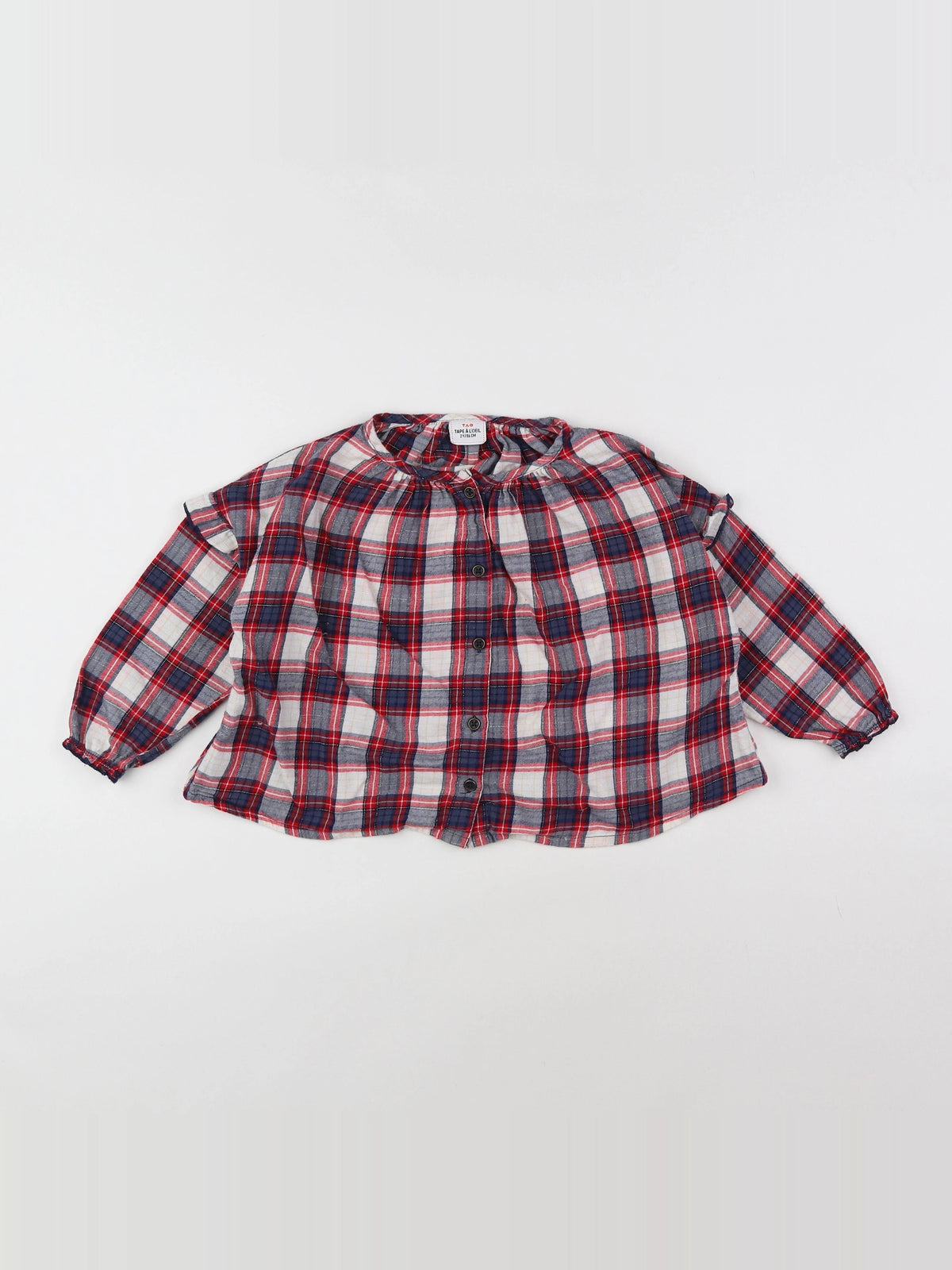 Tape à l'oeil - blouse bleu, rouge - 2 ans