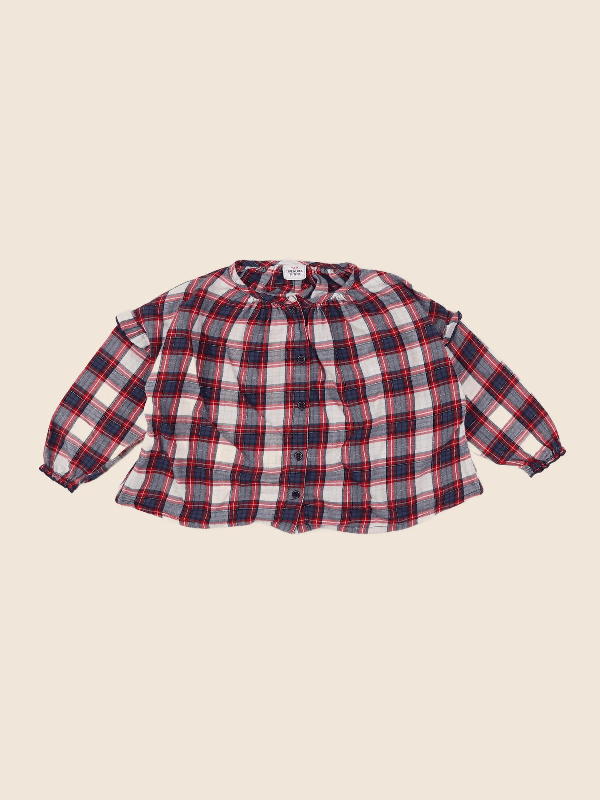 Tape à l'oeil - blouse bleu, rouge - 2 ans