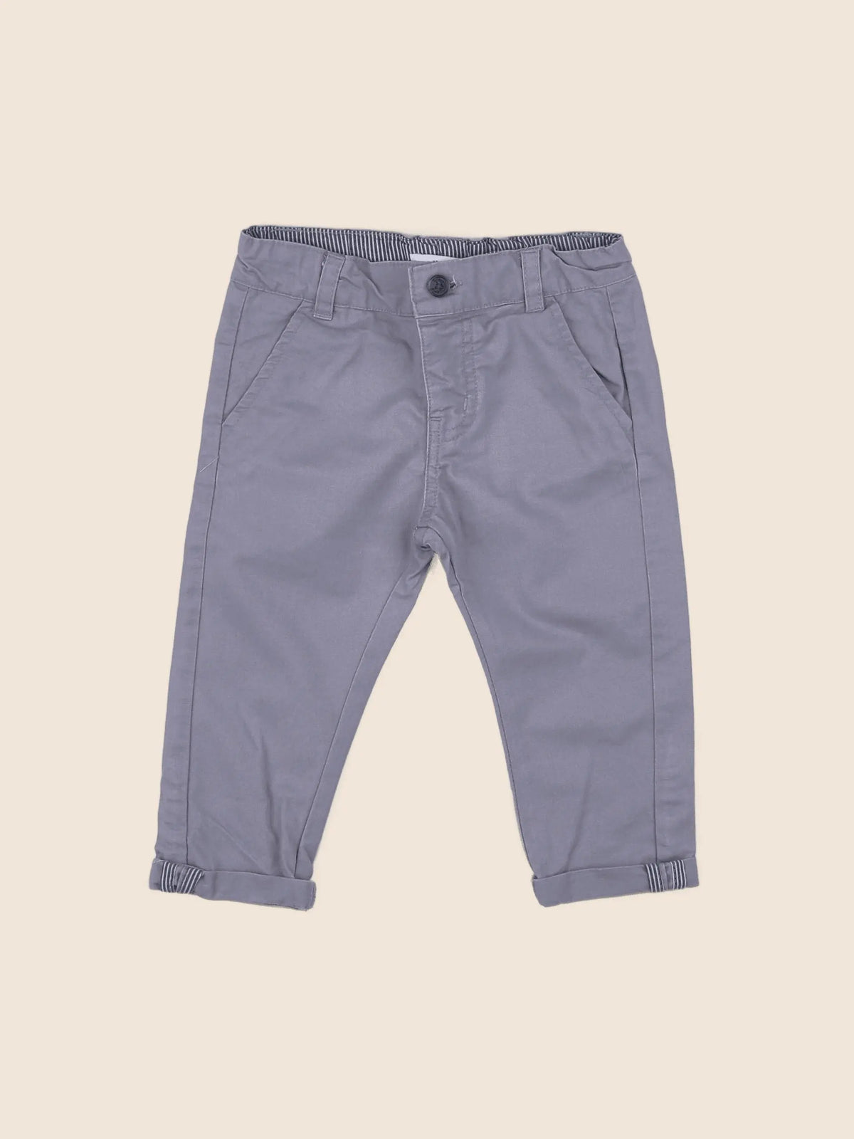 Vertbaudet - pantalon gris - 9 mois