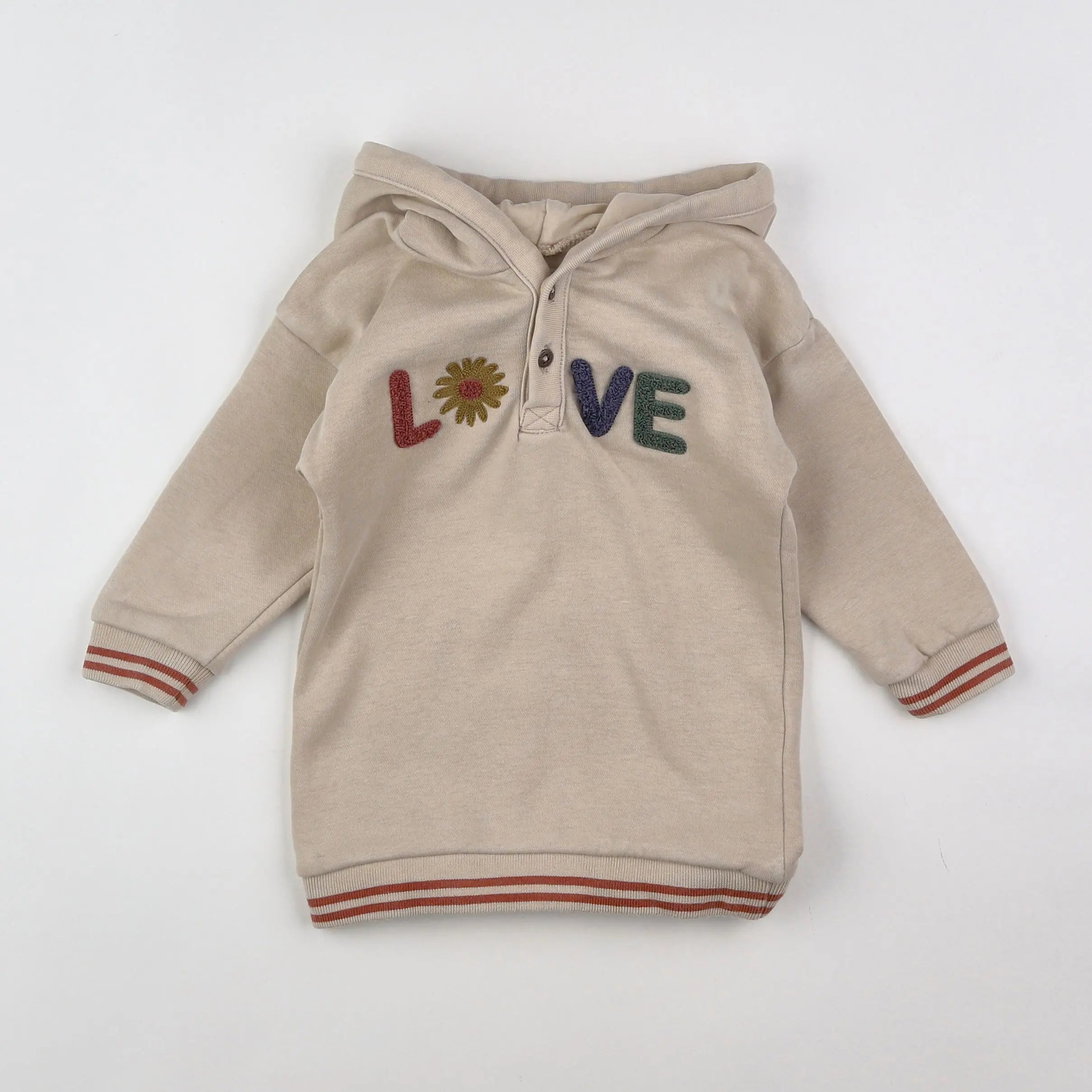 Vertbaudet - robe beige - 18 mois