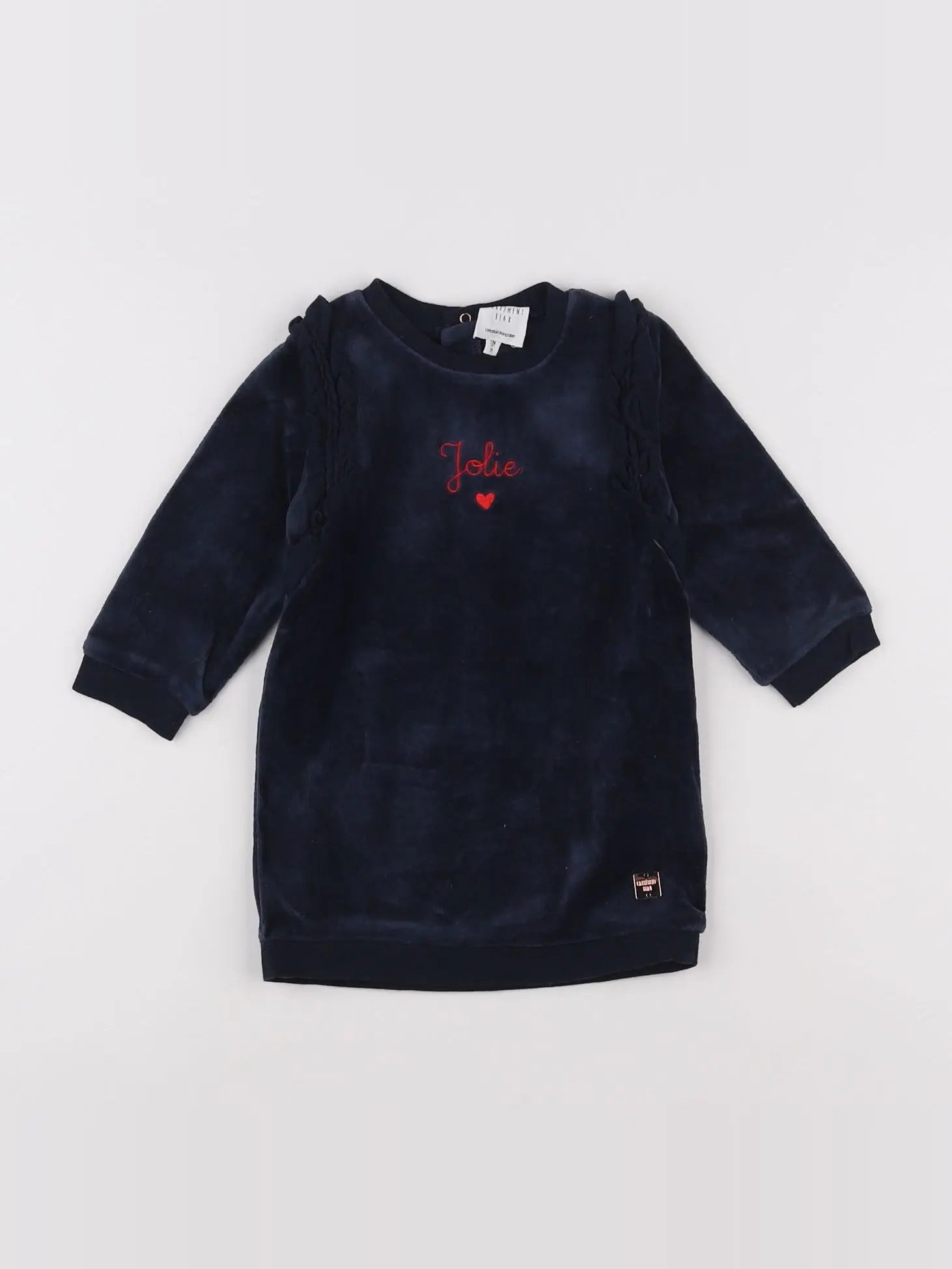 Carrément Beau - robe bleu - 12 mois