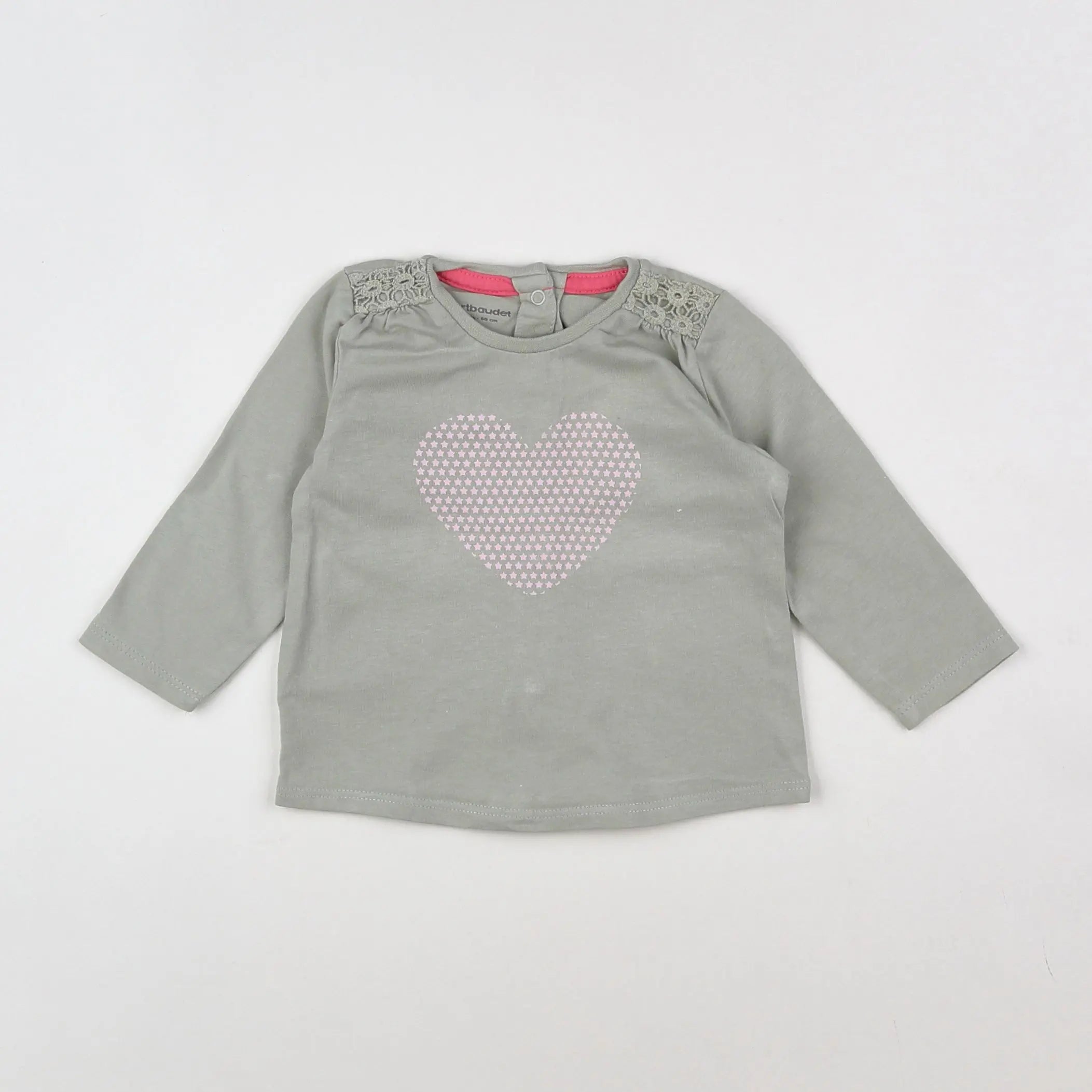 Vertbaudet - tee-shirt vert - 3 mois