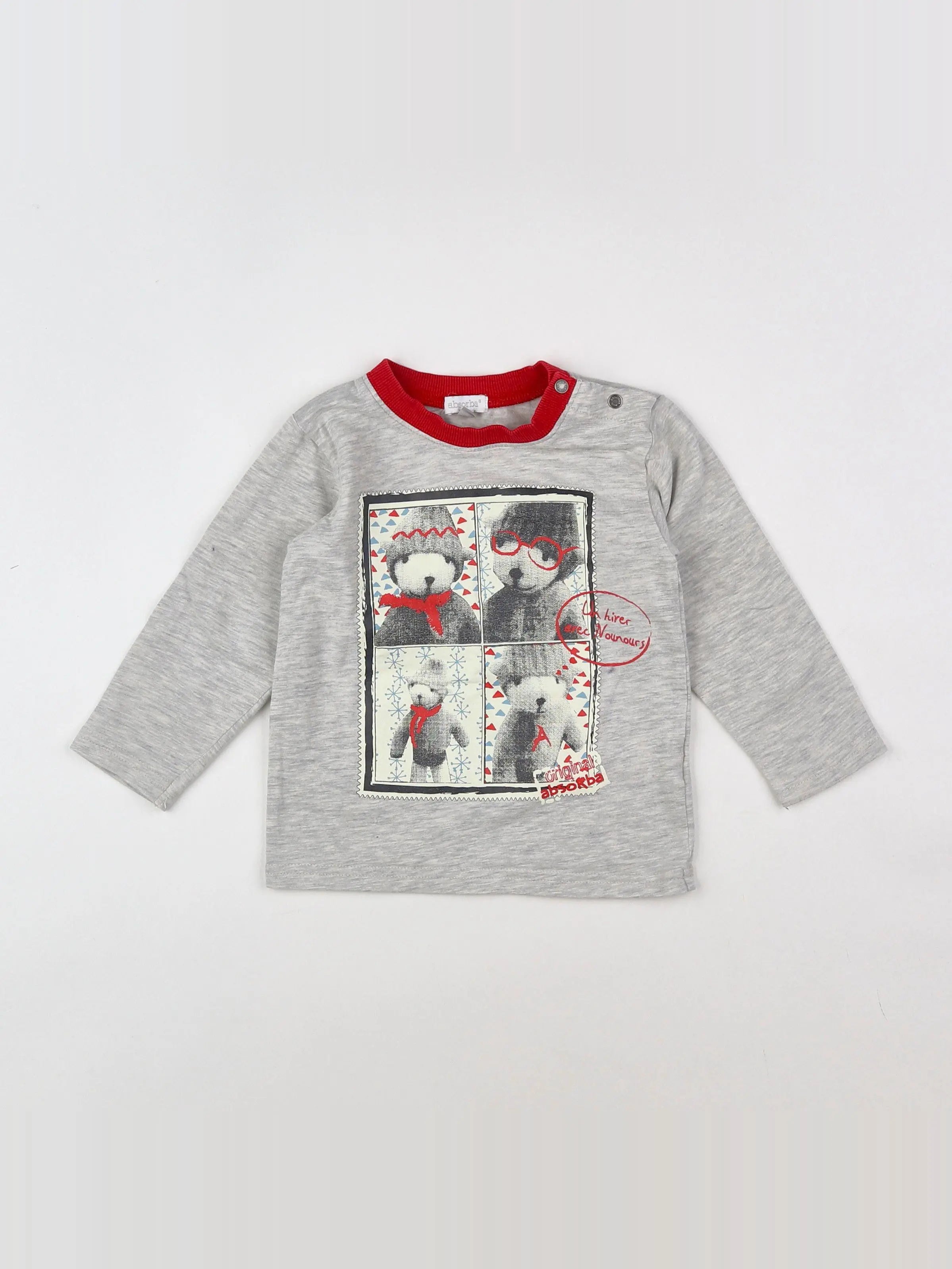 Absorba - tee-shirt gris - 18 mois