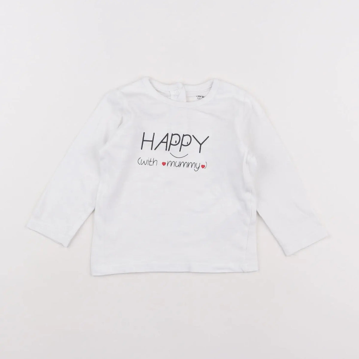 Vertbaudet - tee-shirt blanc - 12 mois