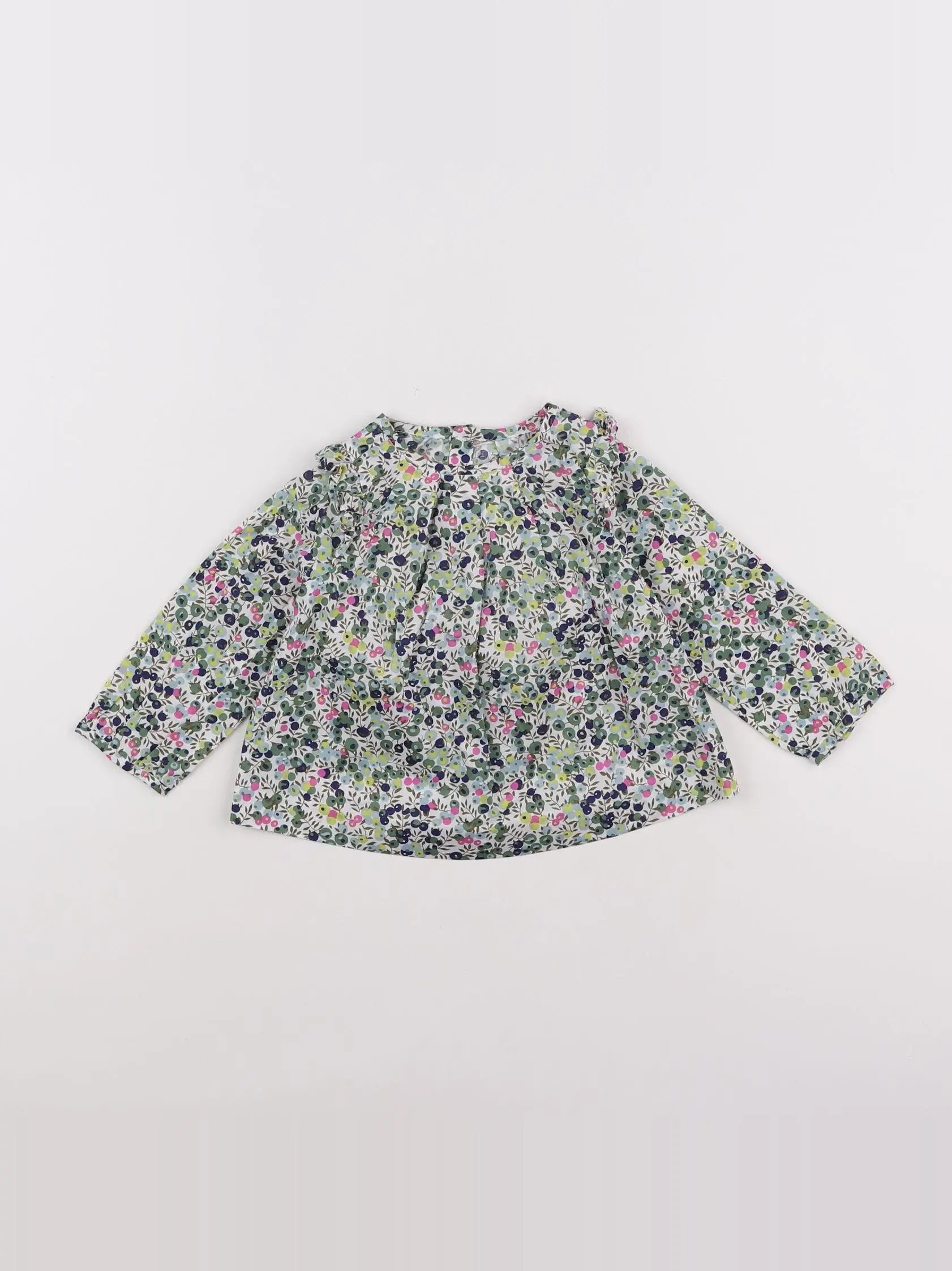 Jacadi - blouse liberty multicolore - 12 mois