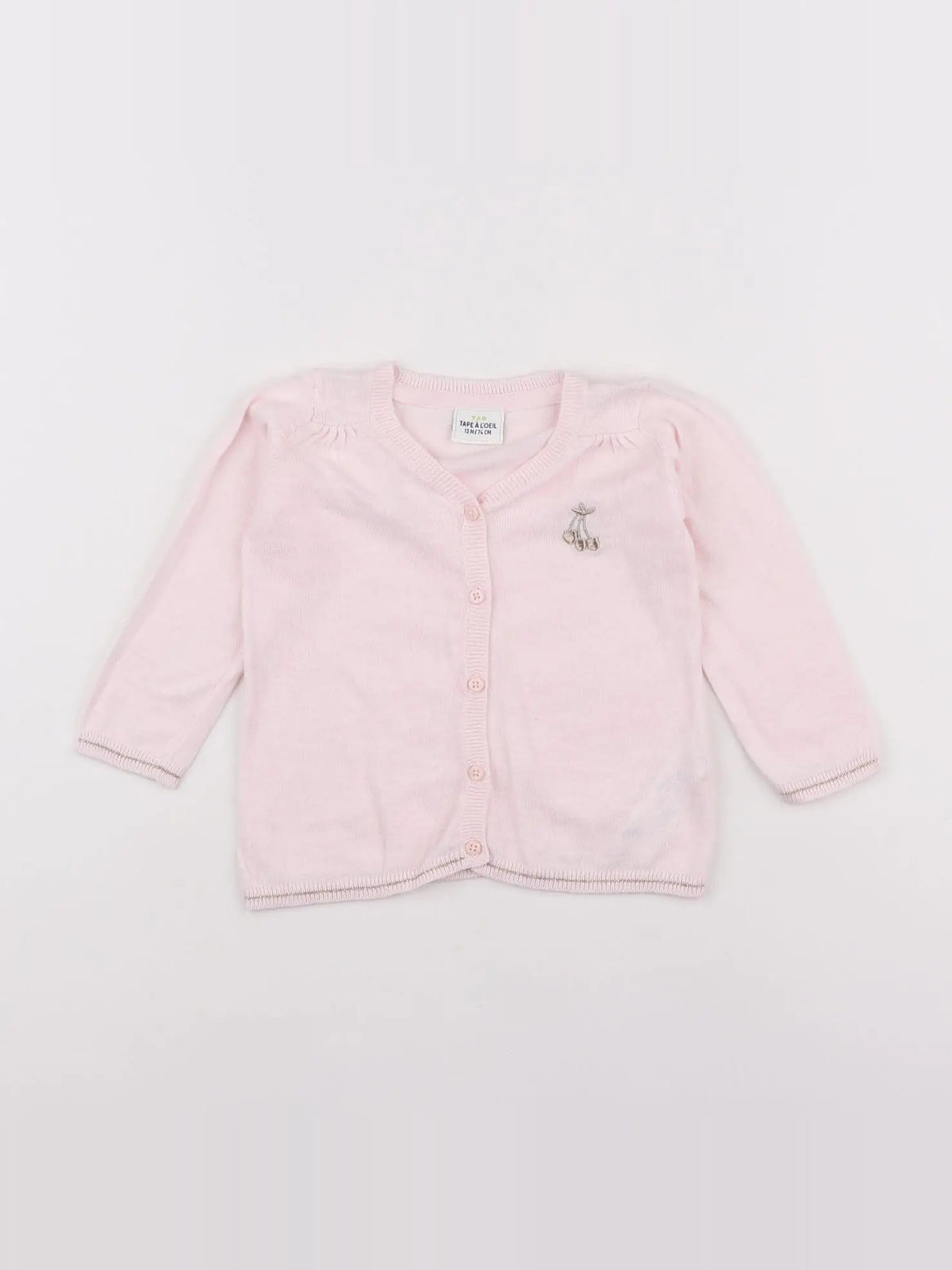 Tape à l'oeil - gilet rose - 12 mois