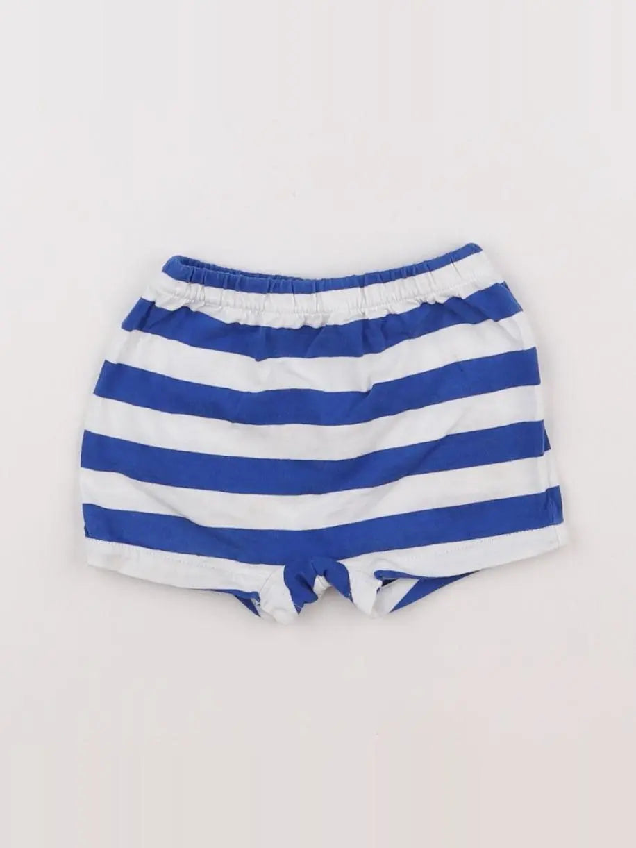 Jacadi - short bleu, blanc - 6 mois