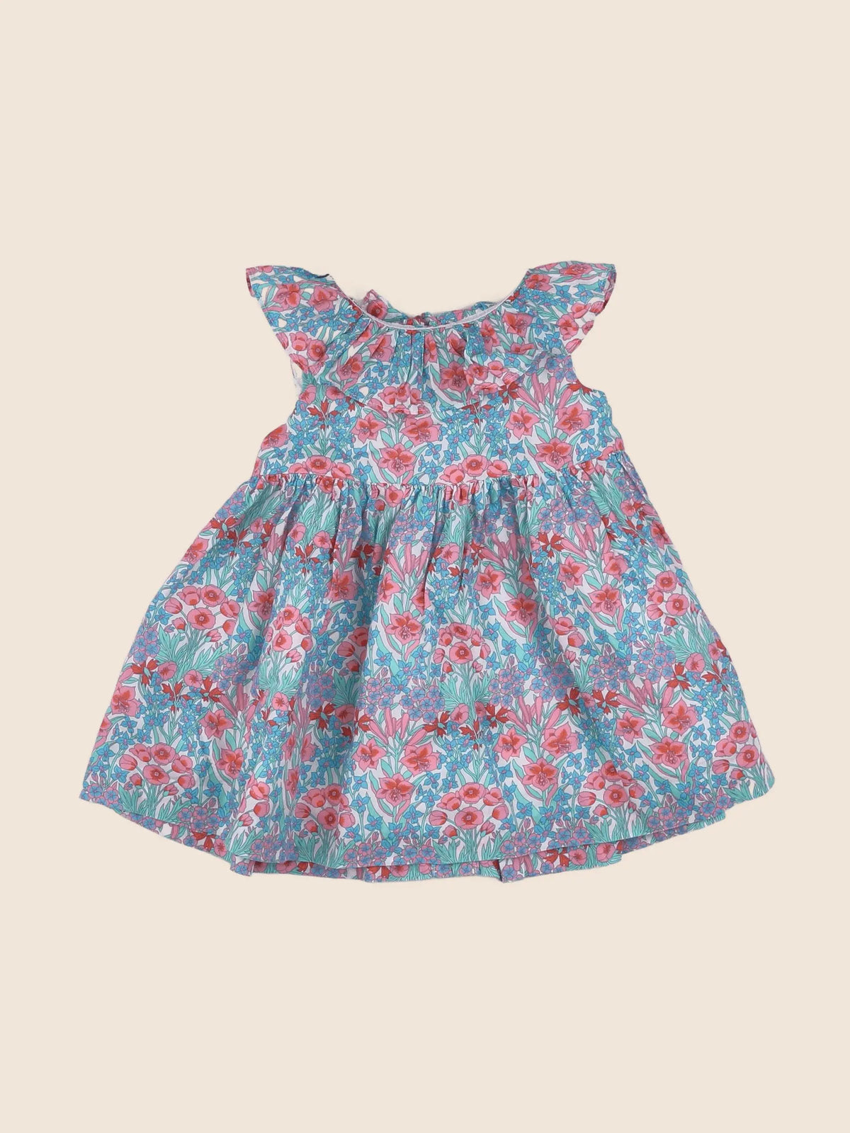 Jacadi - robe bleu, multicolore - 6 mois