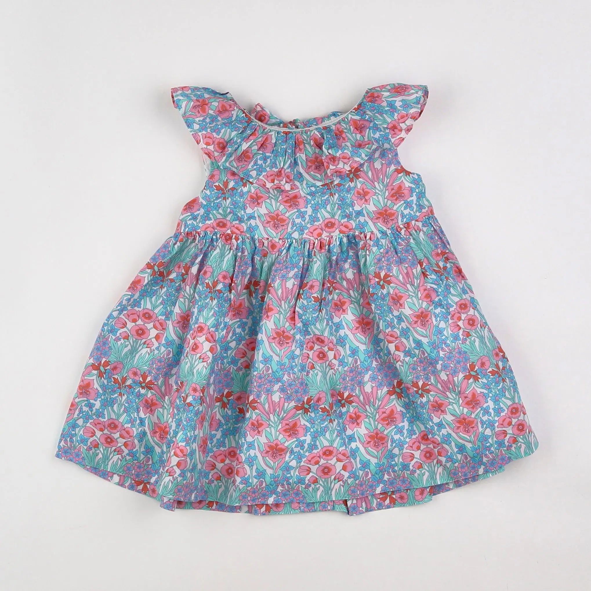 Jacadi - robe bleu, multicolore - 6 mois