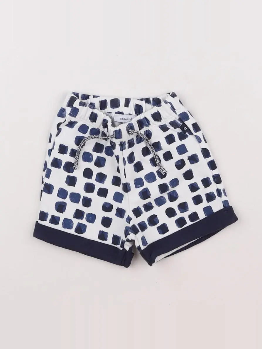 Absorba - short blanc, bleu - 3 mois