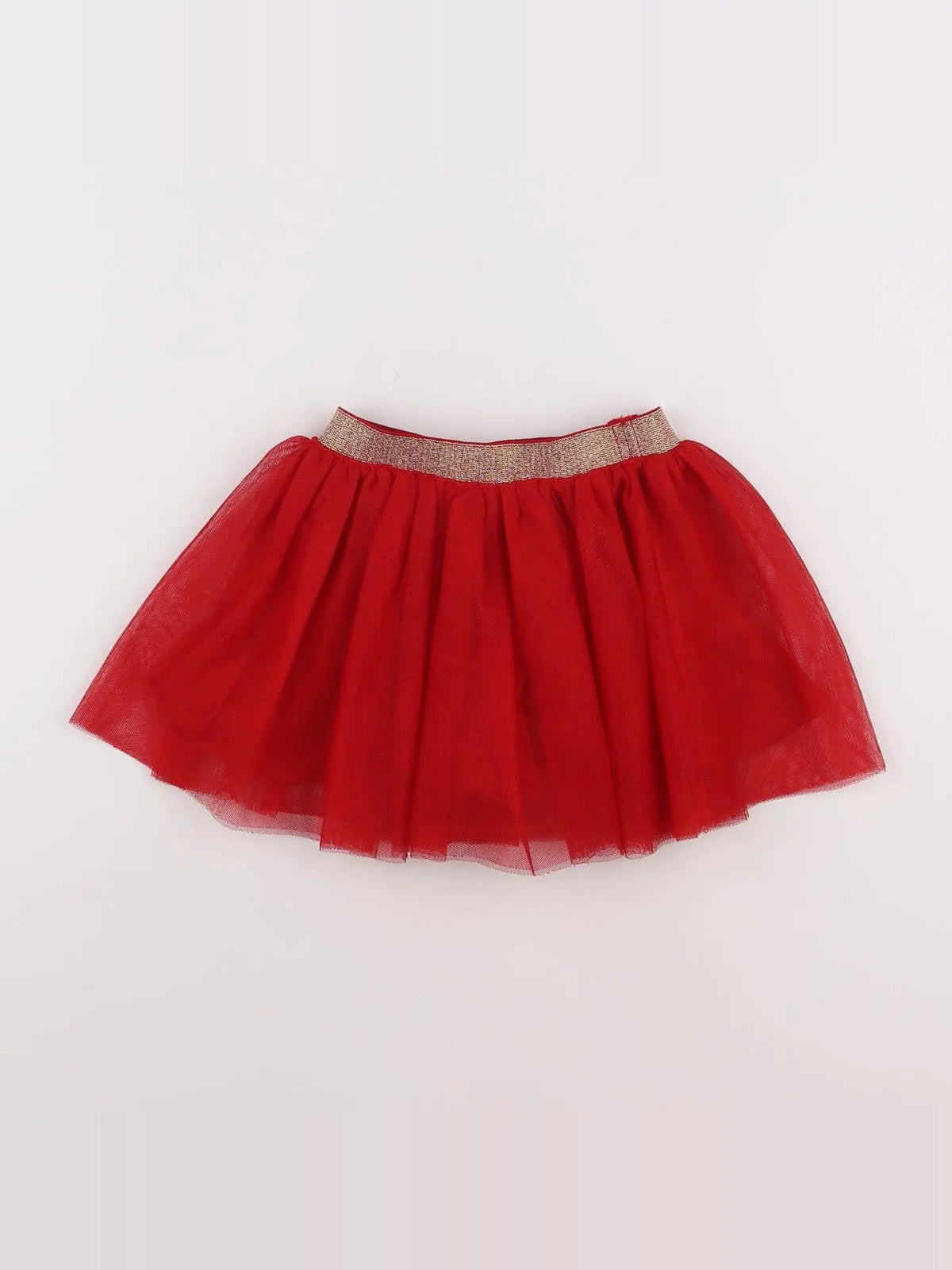 Vertbaudet - jupe rouge - 2 ans