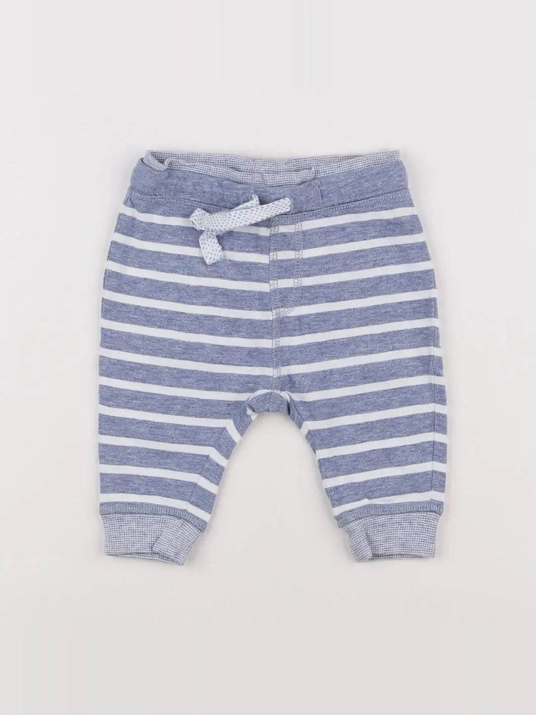 H&M - jogging bleu, blanc - 3/6 mois