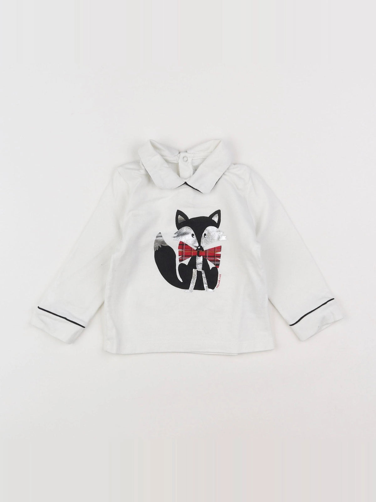 Petit Bateau - tee-shirt blanc - 12 mois