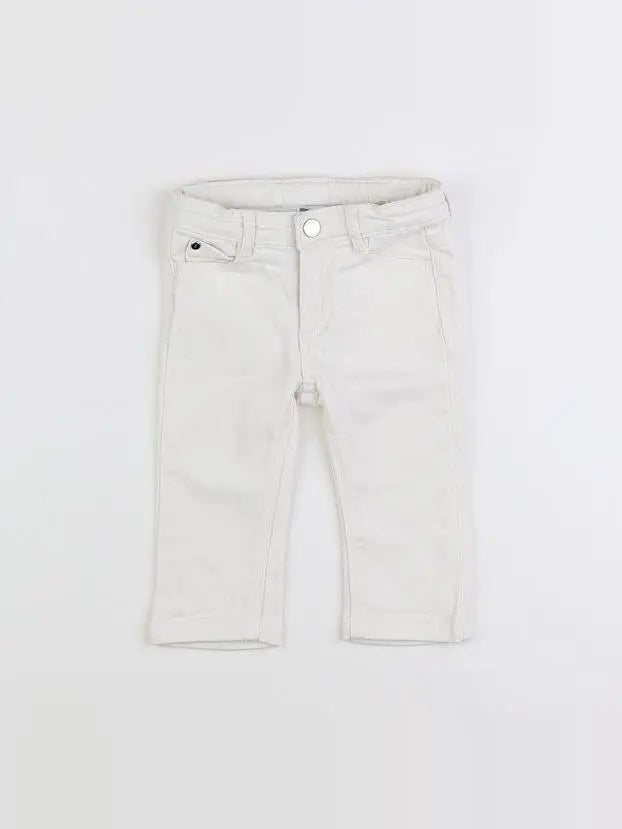 Jacadi - jean blanc - 12 mois