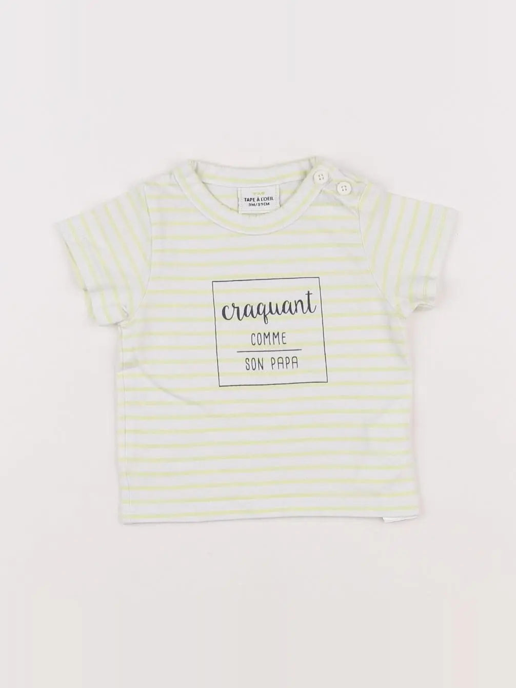 Tape à l'oeil - tee-shirt blanc, jaune - 3 mois