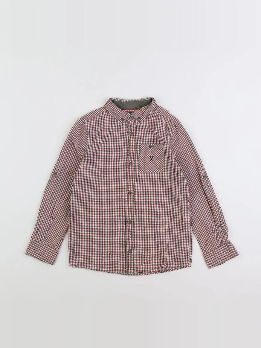 Okaidi - chemise rouge, vert - 6 ans