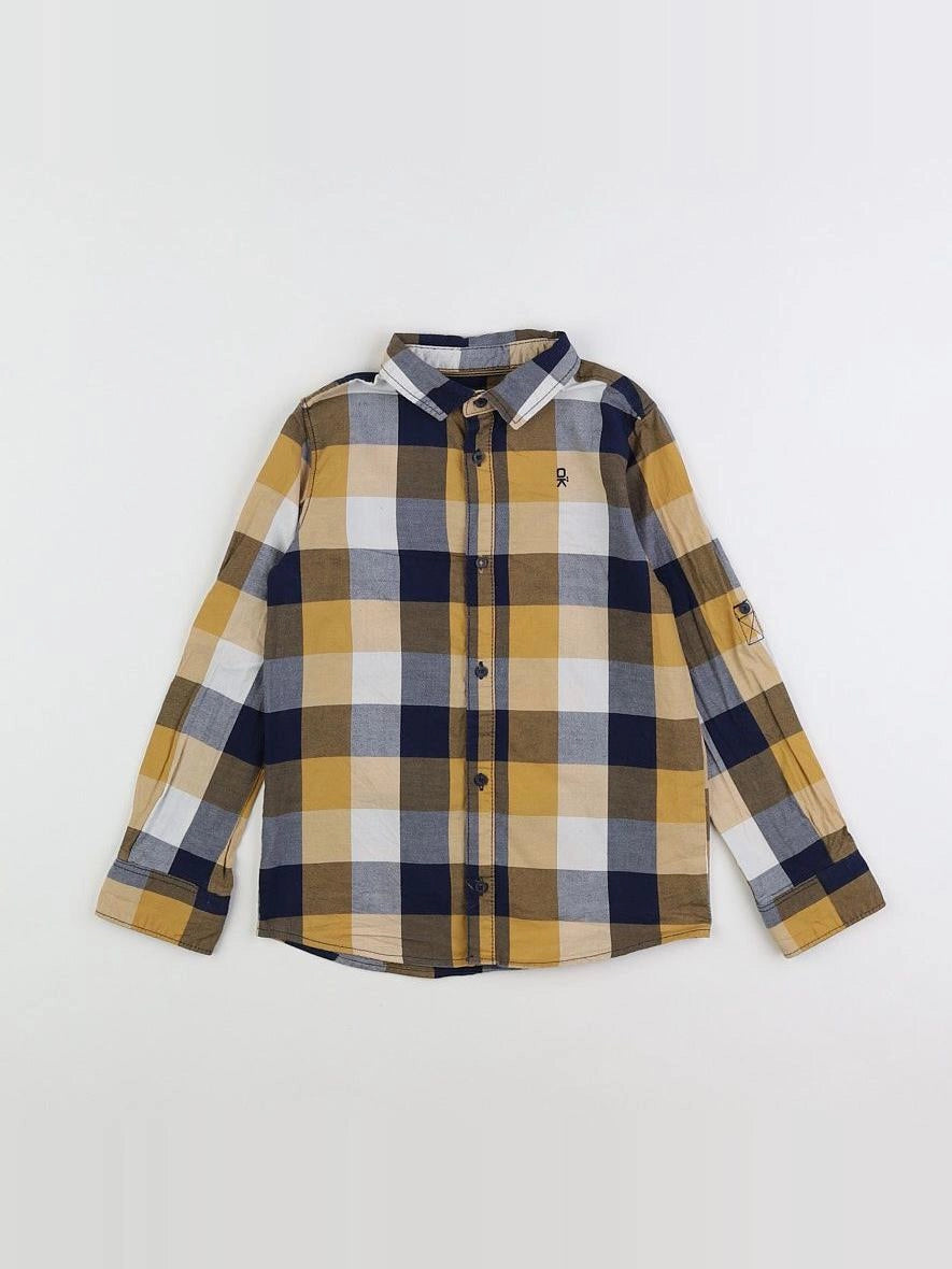 Okaidi - chemise jaune, bleu - 6 ans