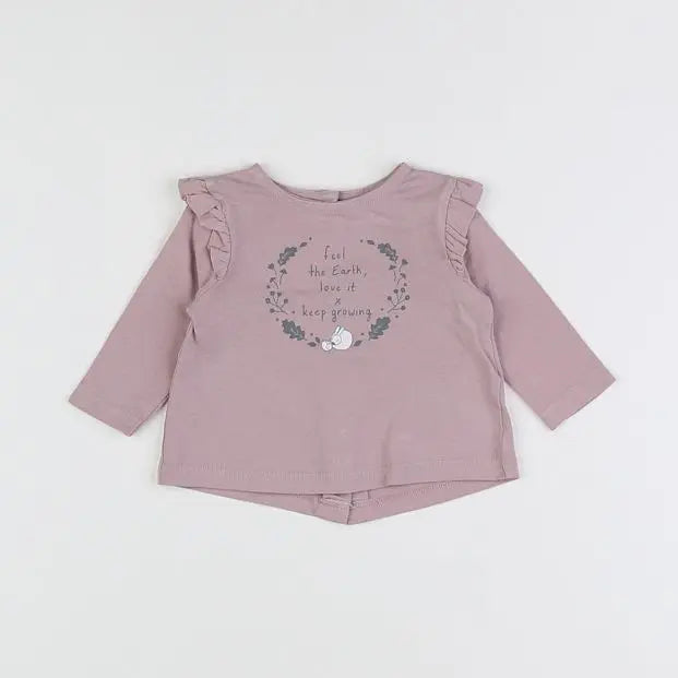 Vertbaudet - tee-shirt violet - 3 mois