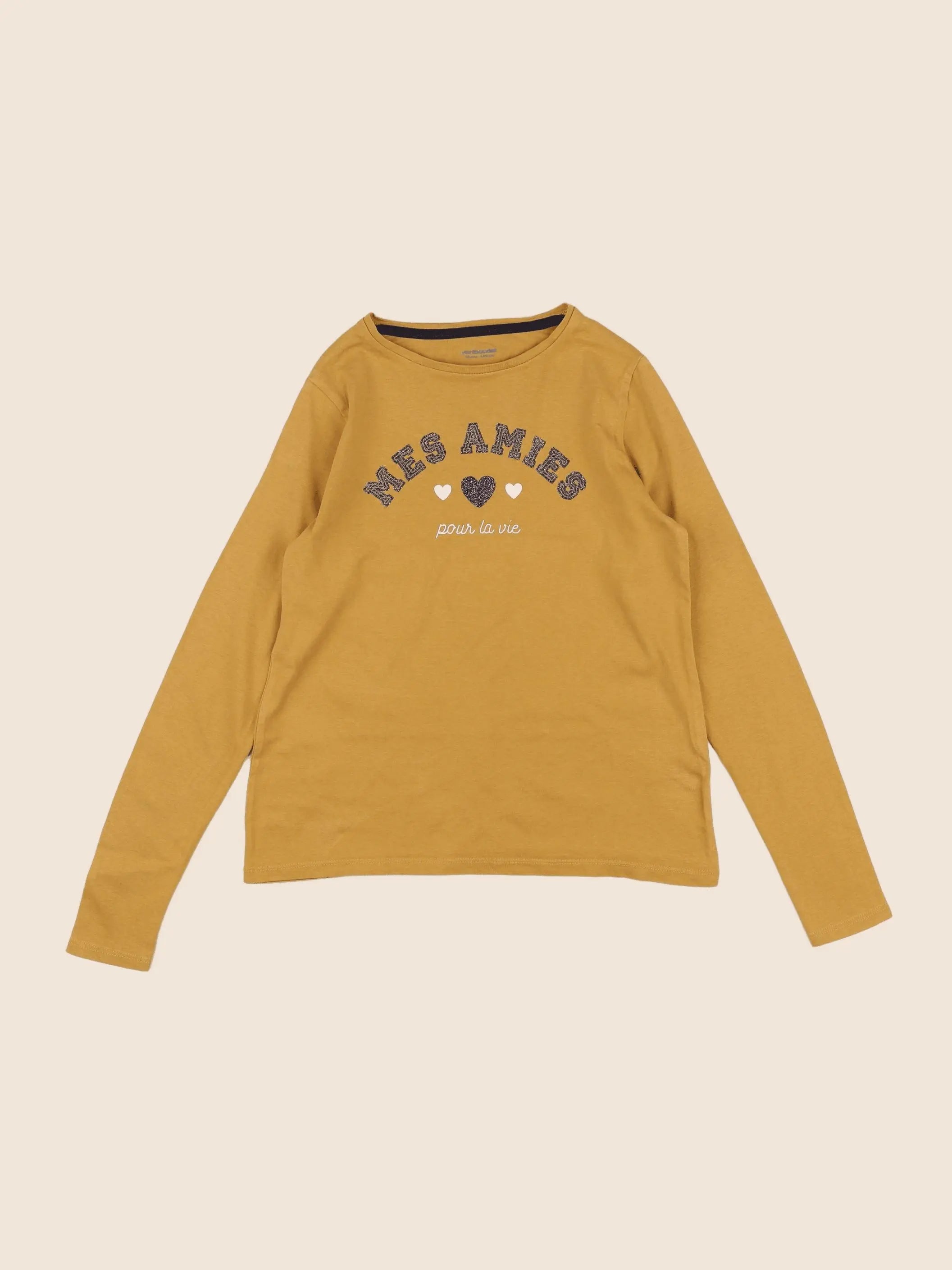 Vertbaudet - tee-shirt jaune - 10 ans