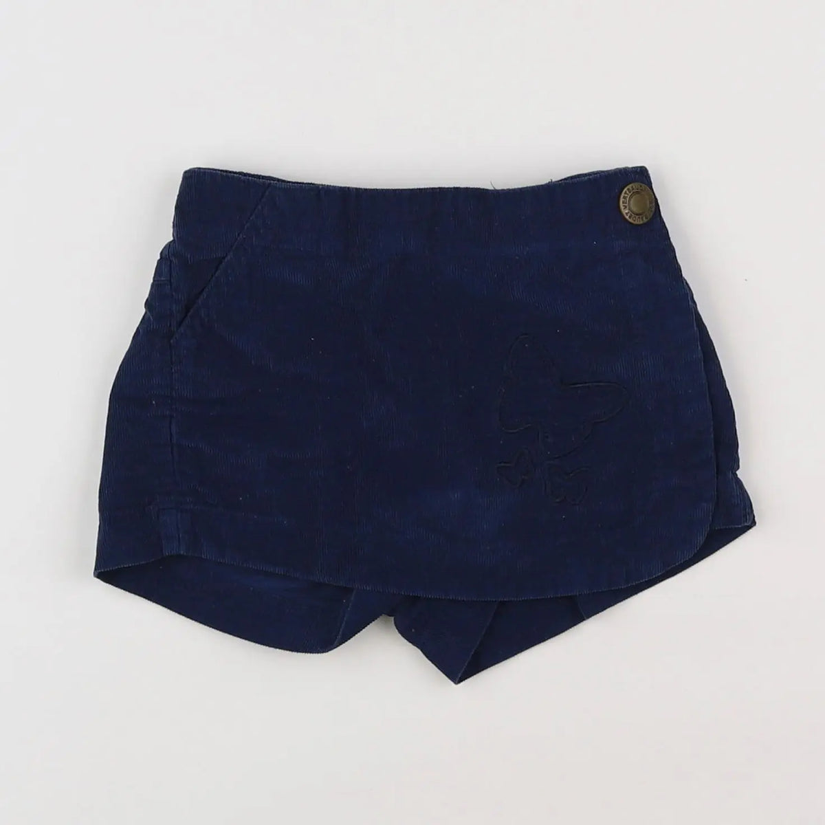 Vertbaudet - jupe short bleu - 2 ans